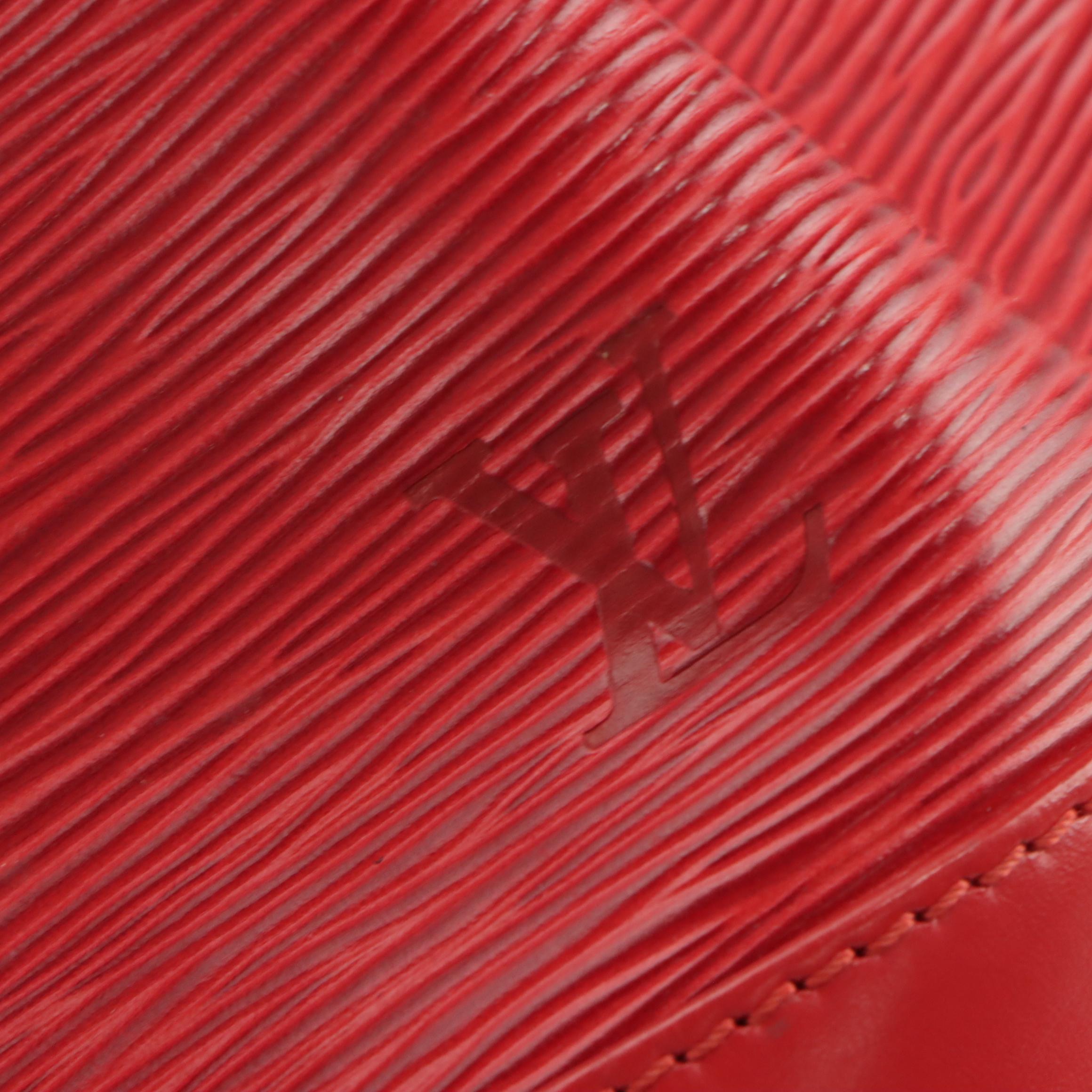 Louis Vuitton Noé Bag in Castilian Red Epi/Smooth Leather