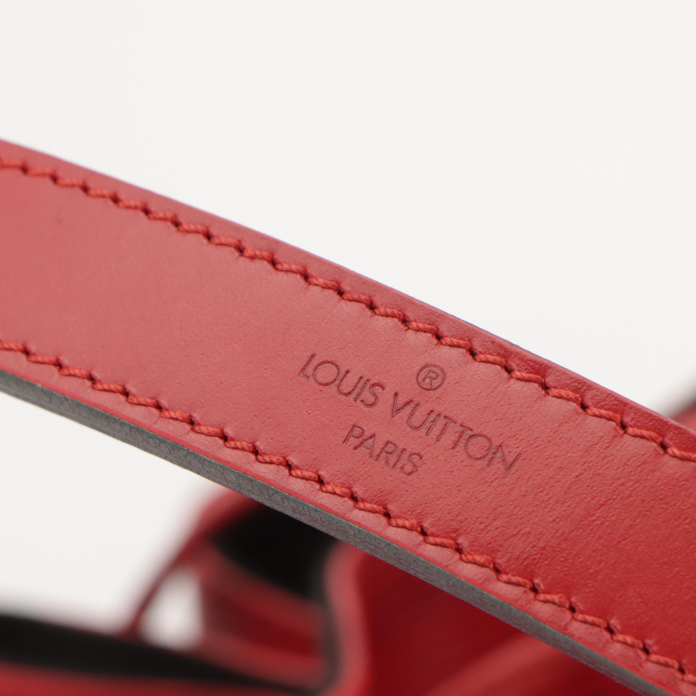 Louis Vuitton Noé Bag in Castilian Red Epi/Smooth Leather