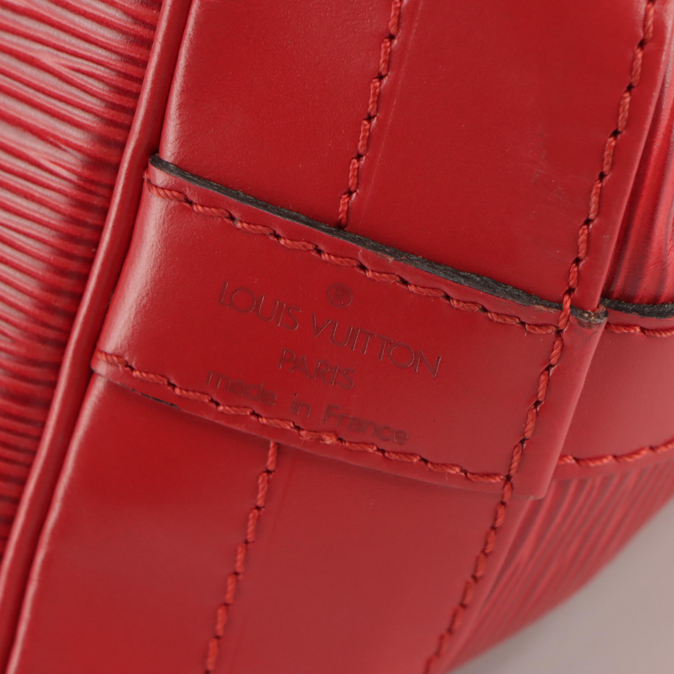 Louis Vuitton Noé Bag in Castilian Red Epi/Smooth Leather