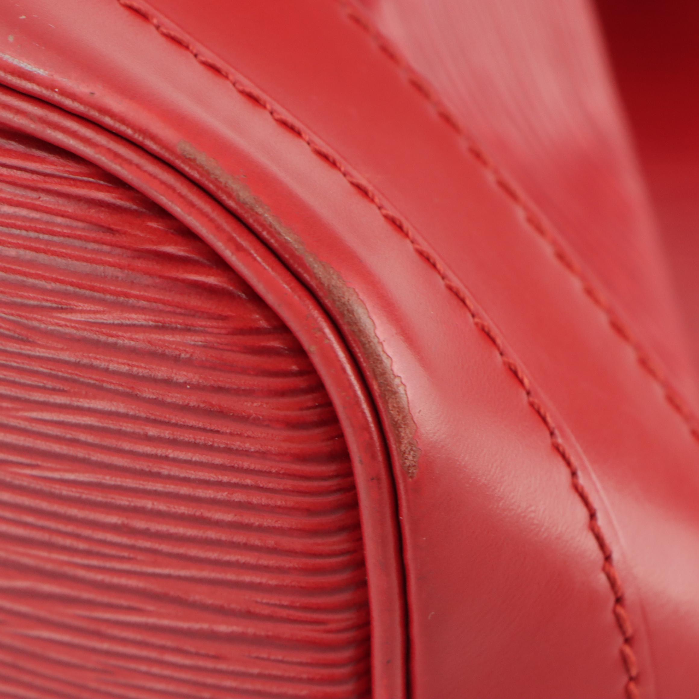 Louis Vuitton Noé Bag in Castilian Red Epi/Smooth Leather