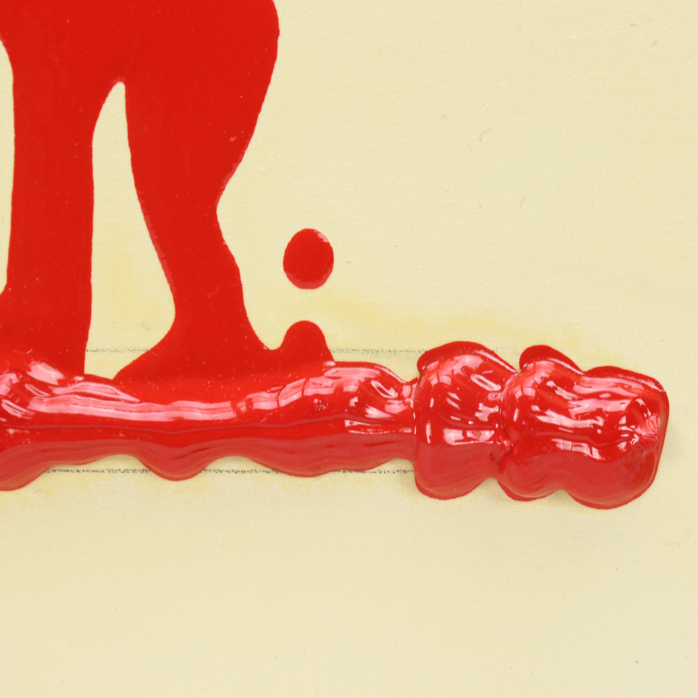 Robert R. Lackney Abstract Acrylic Painting "Shadow," 21st Century