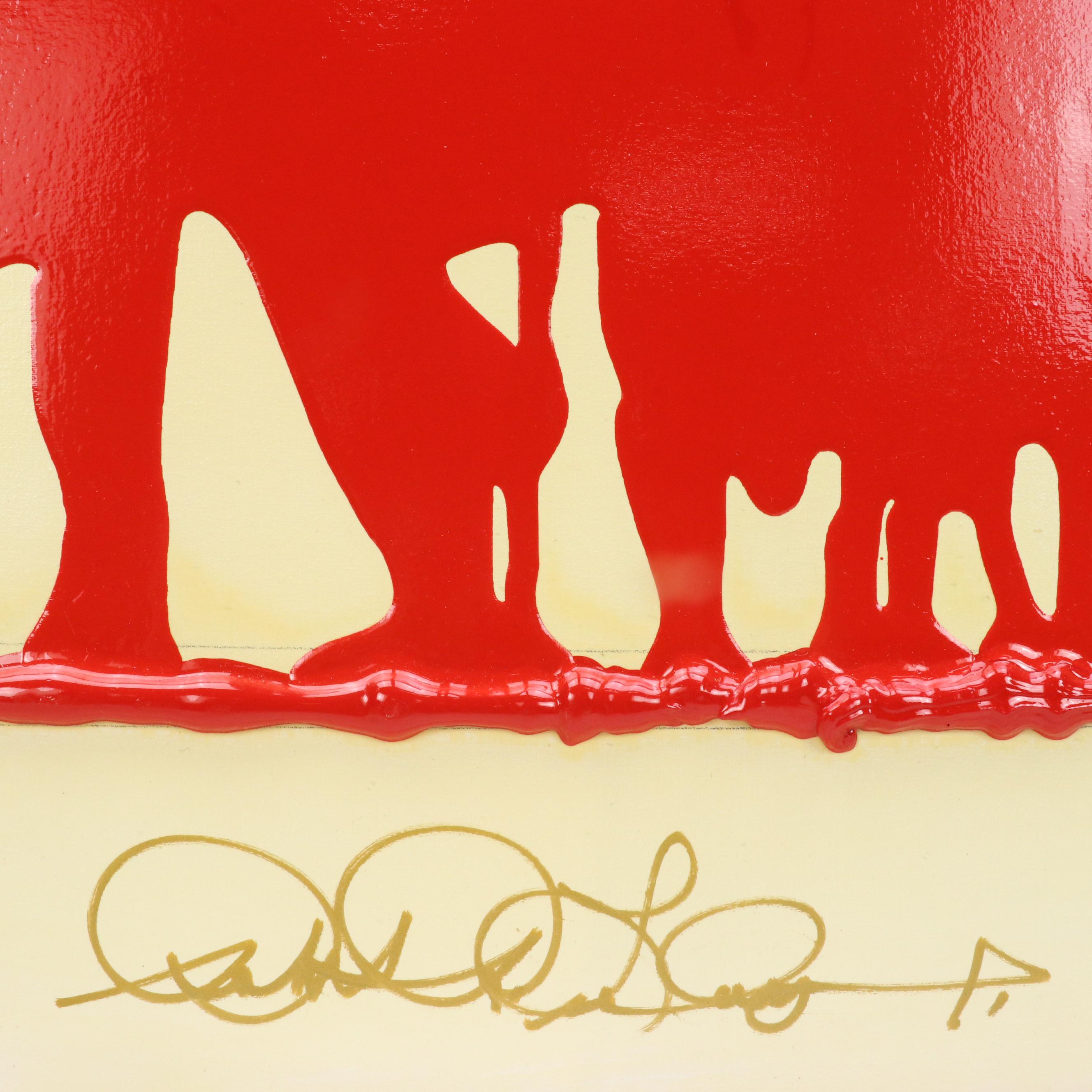 Robert R. Lackney Abstract Acrylic Painting "Shadow," 21st Century