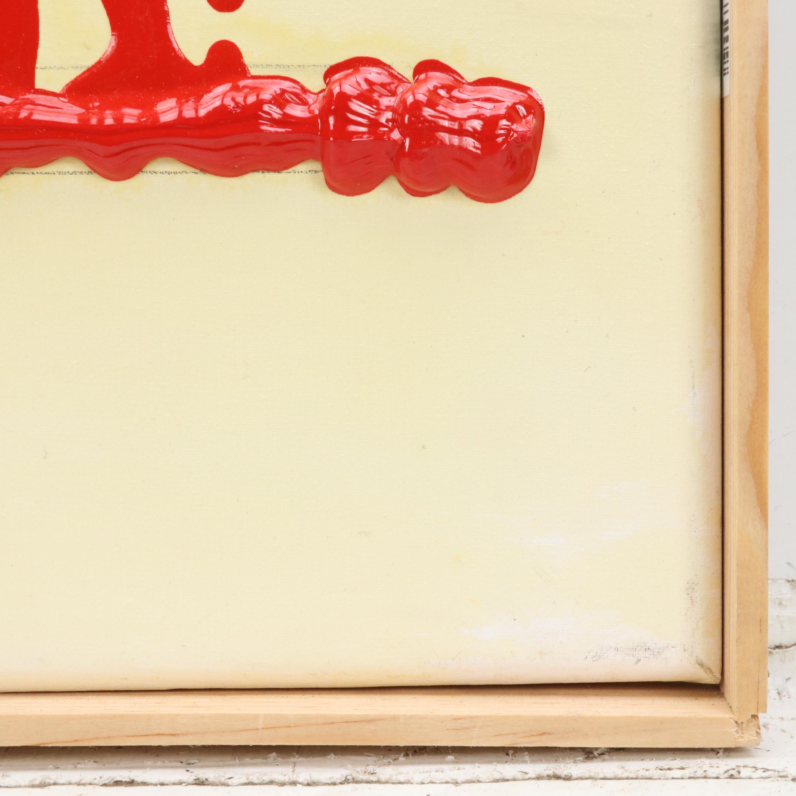 Robert R. Lackney Abstract Acrylic Painting "Shadow," 21st Century