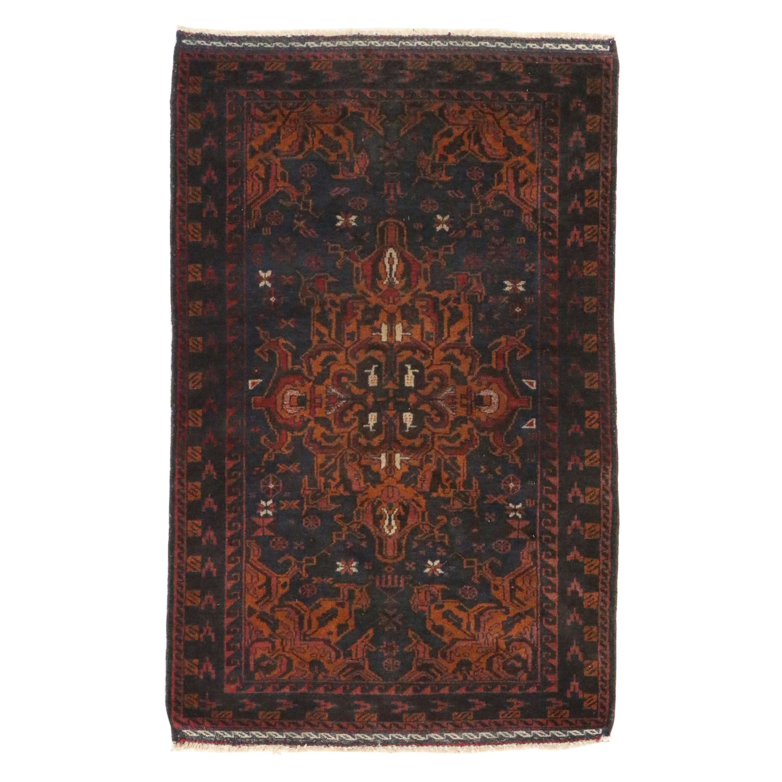 2'11 x 4'8 Hand-Knotted Persian Bijar Accent Rug