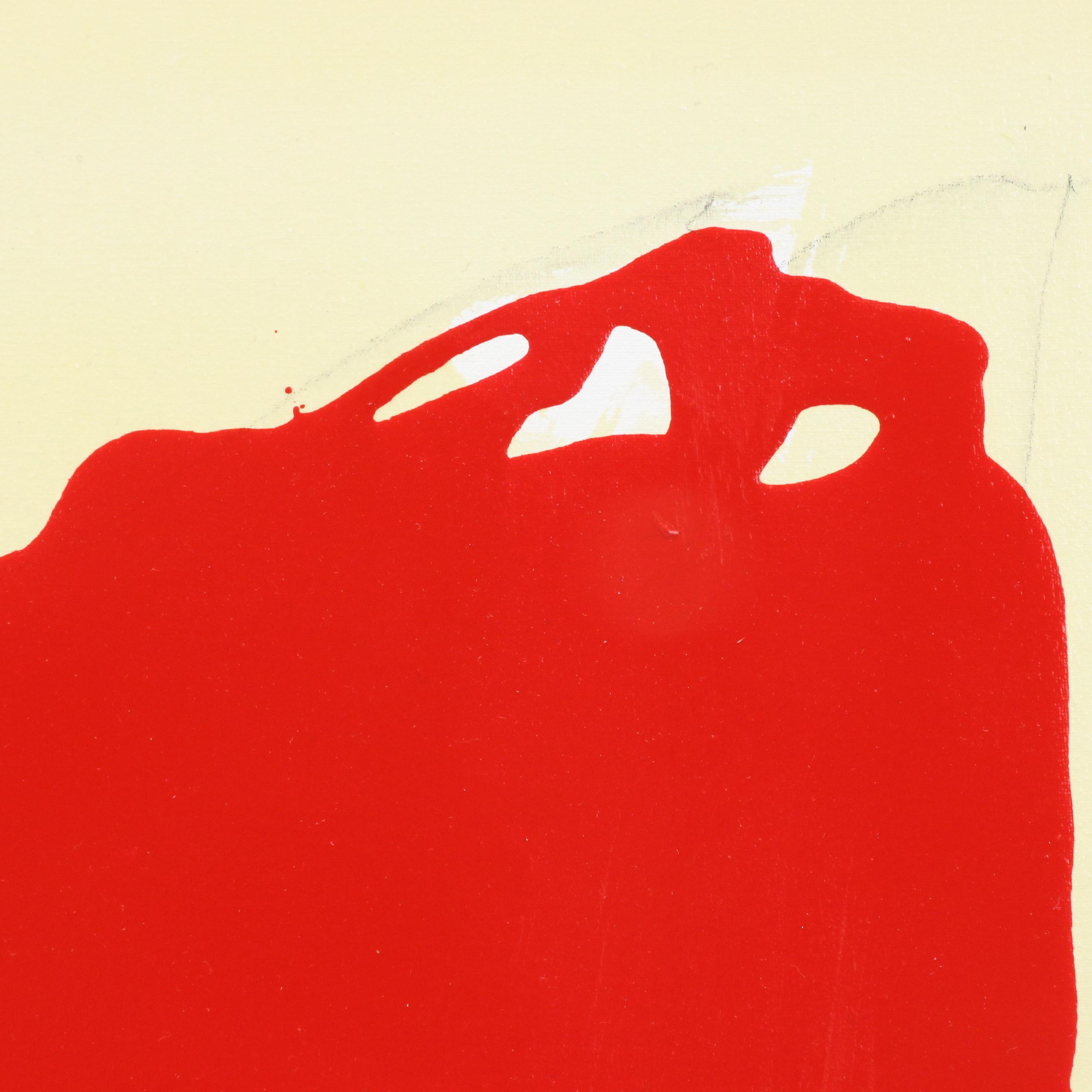 Robert R. Lackney Abstract Acrylic Painting "Dervwyn," 21st Century