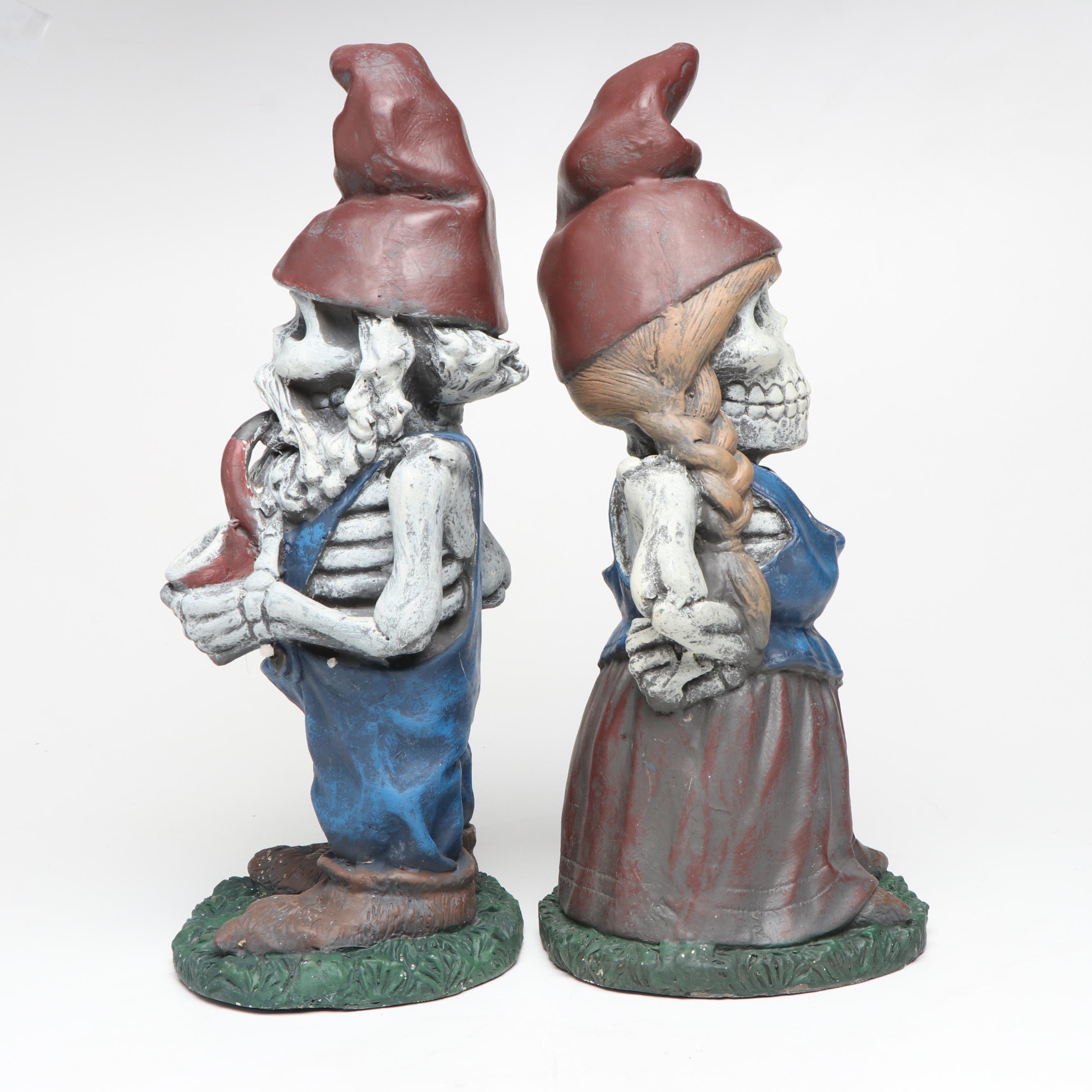 Accents Unlimited Polychrome Decorated Skeleton Garden Gnomes, 2012