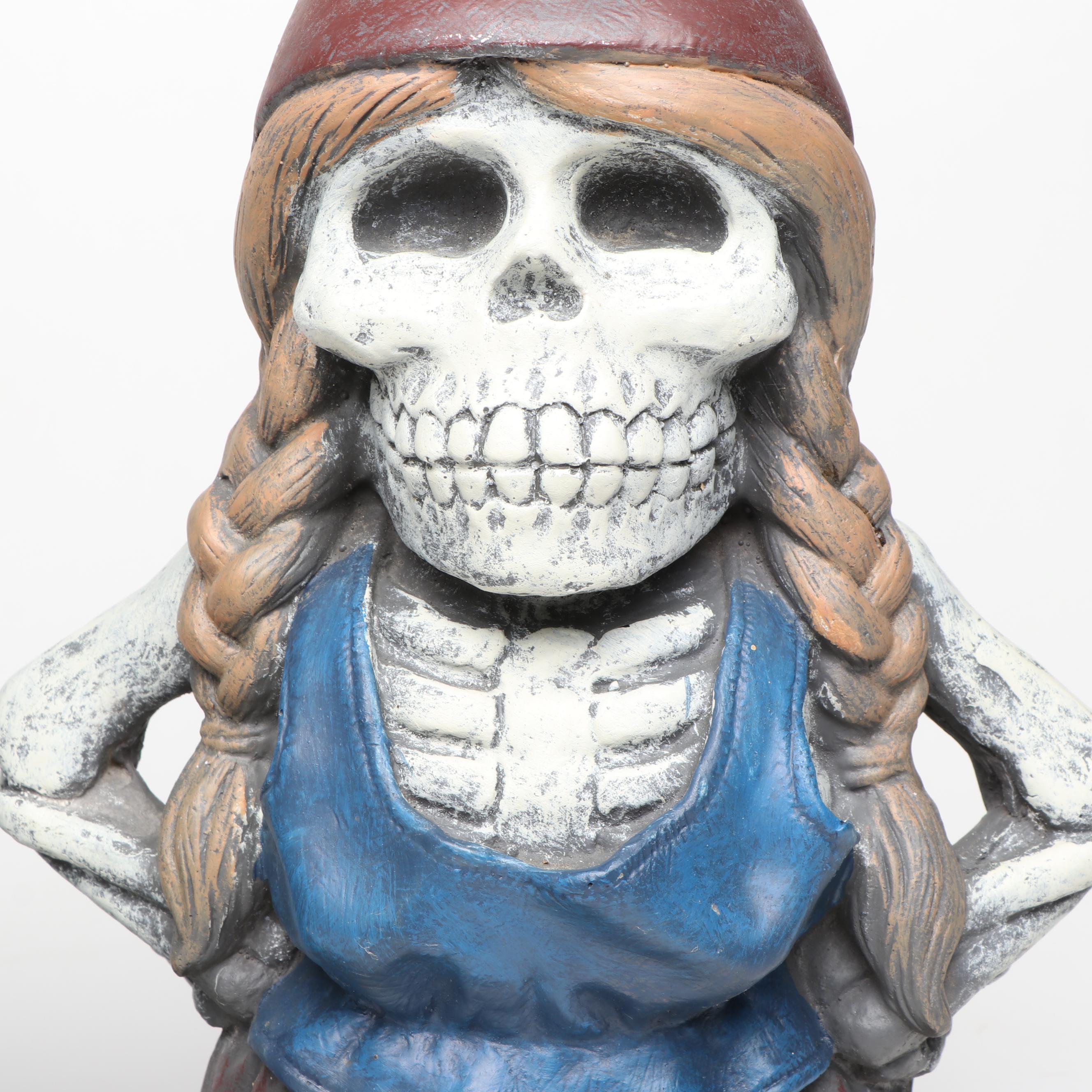 Accents Unlimited Polychrome Decorated Skeleton Garden Gnomes, 2012