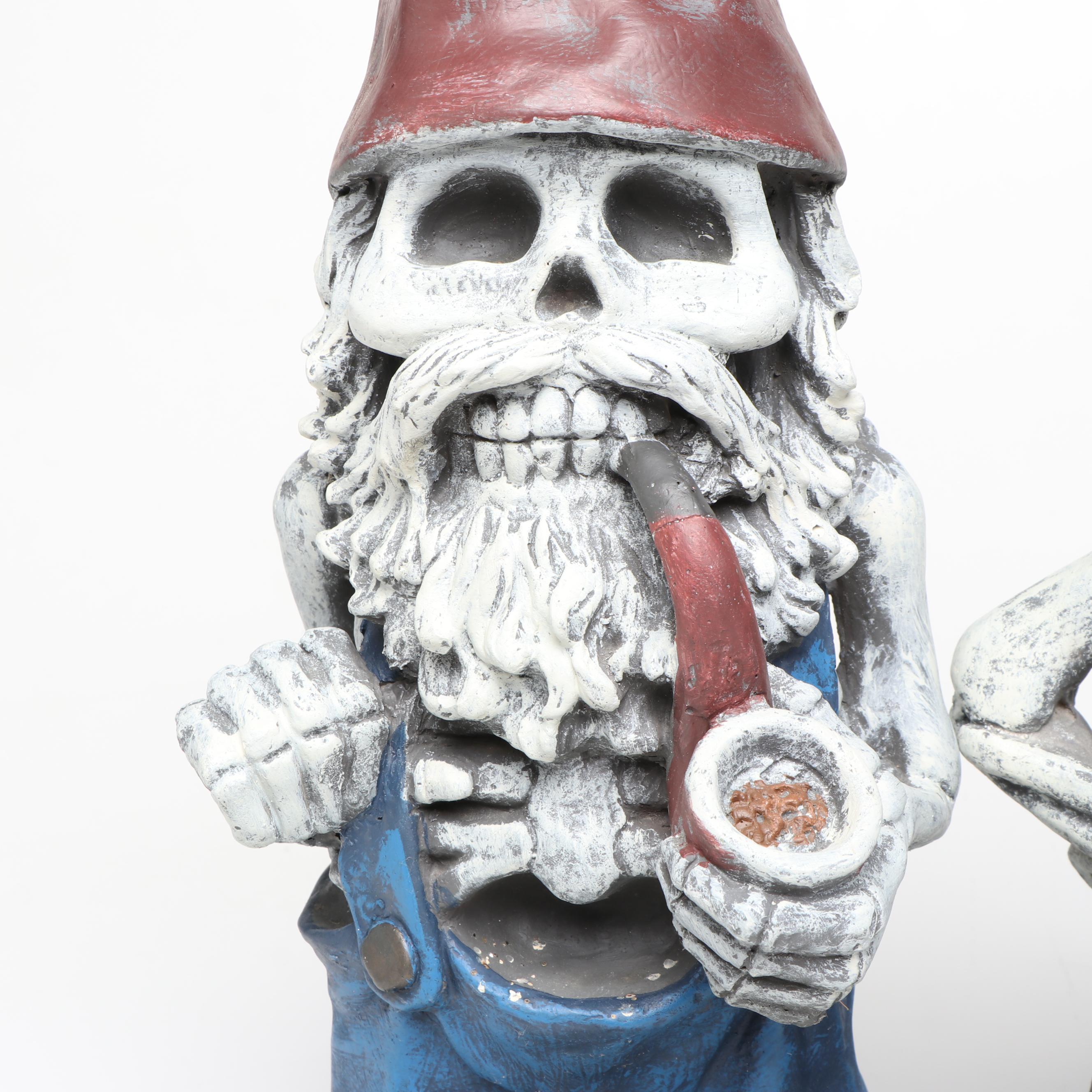 Accents Unlimited Polychrome Decorated Skeleton Garden Gnomes, 2012