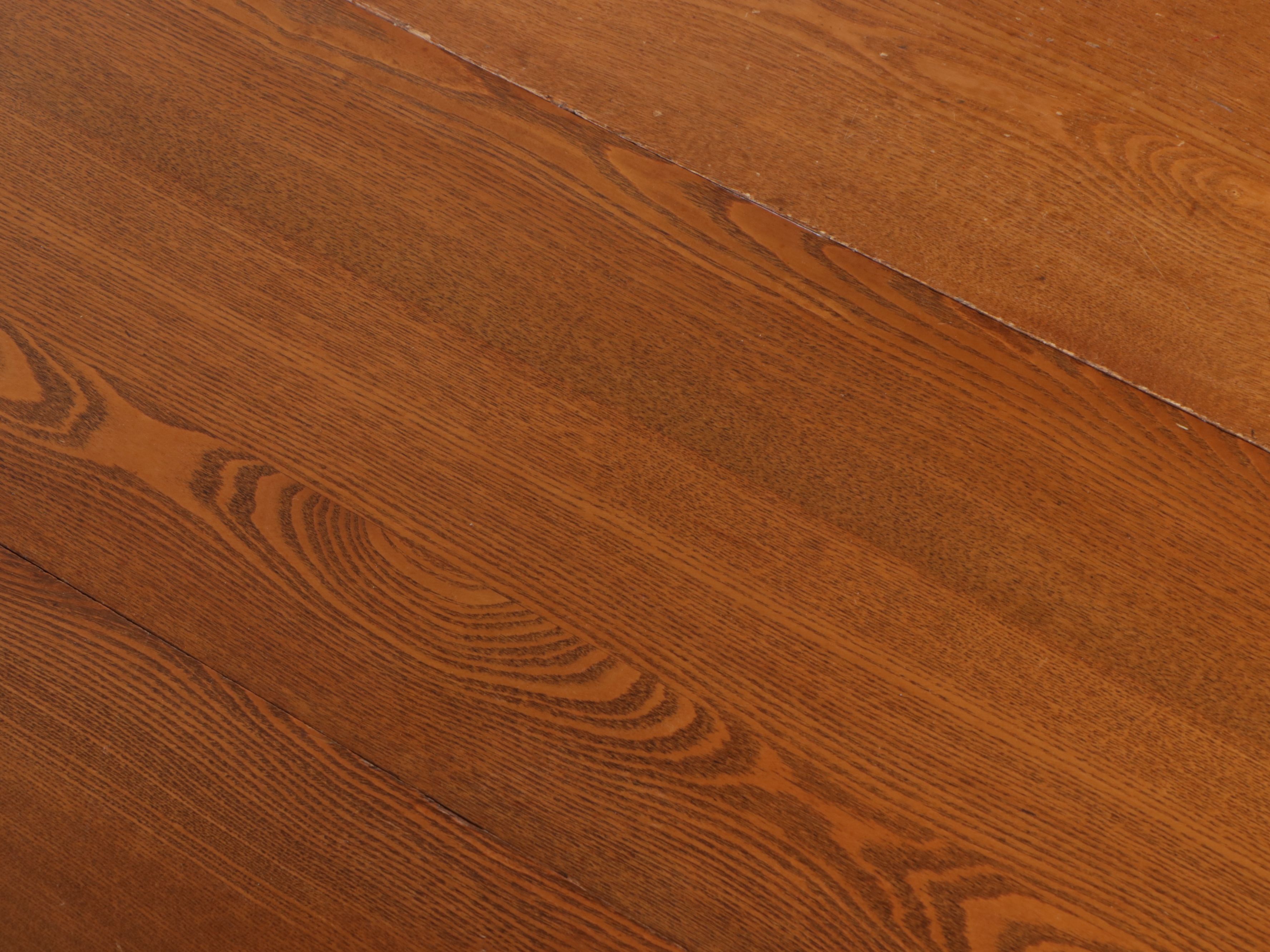 Seven Piece Oak Dining Set with Press Back Chairs