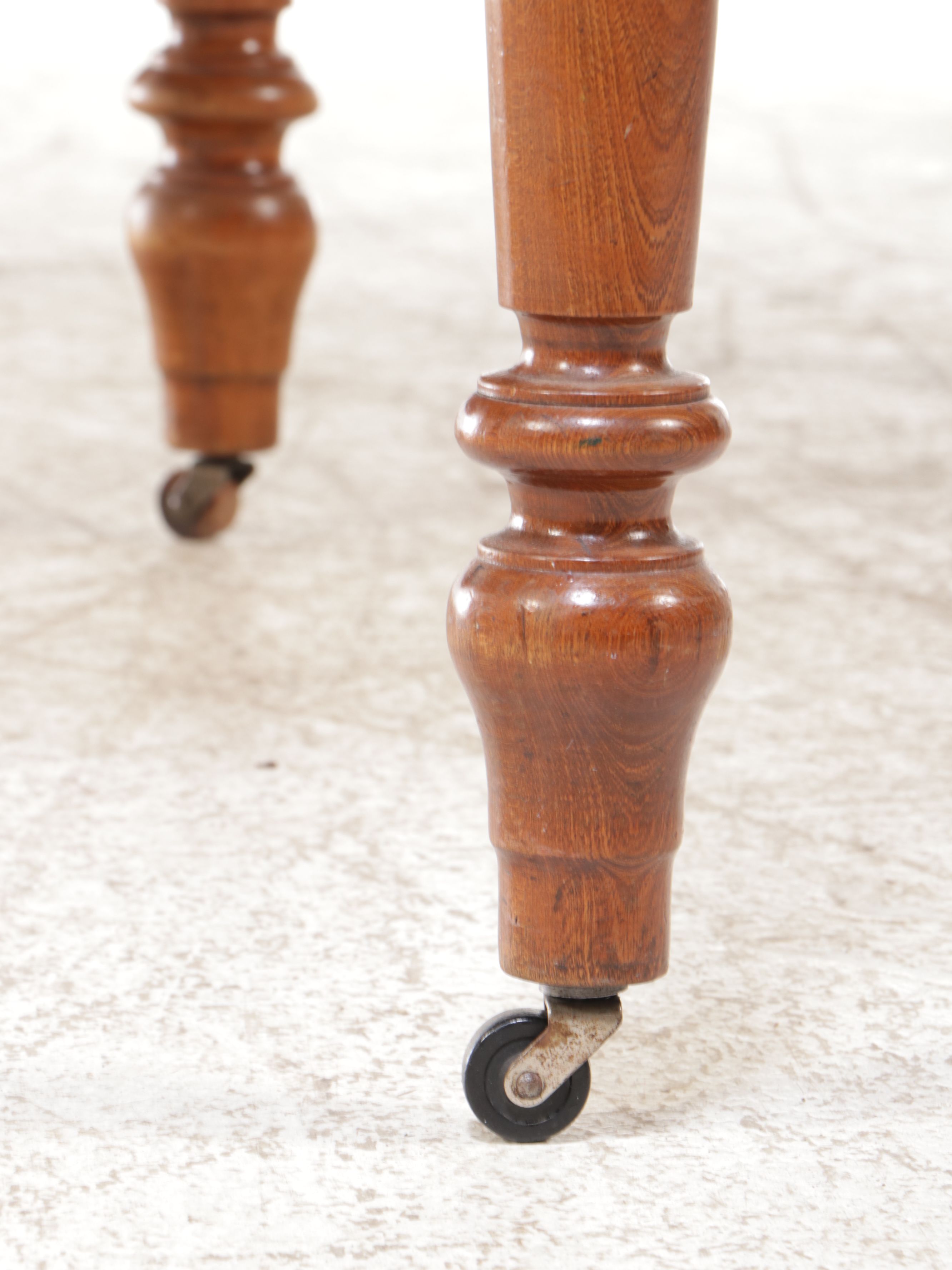 Seven Piece Oak Dining Set with Press Back Chairs