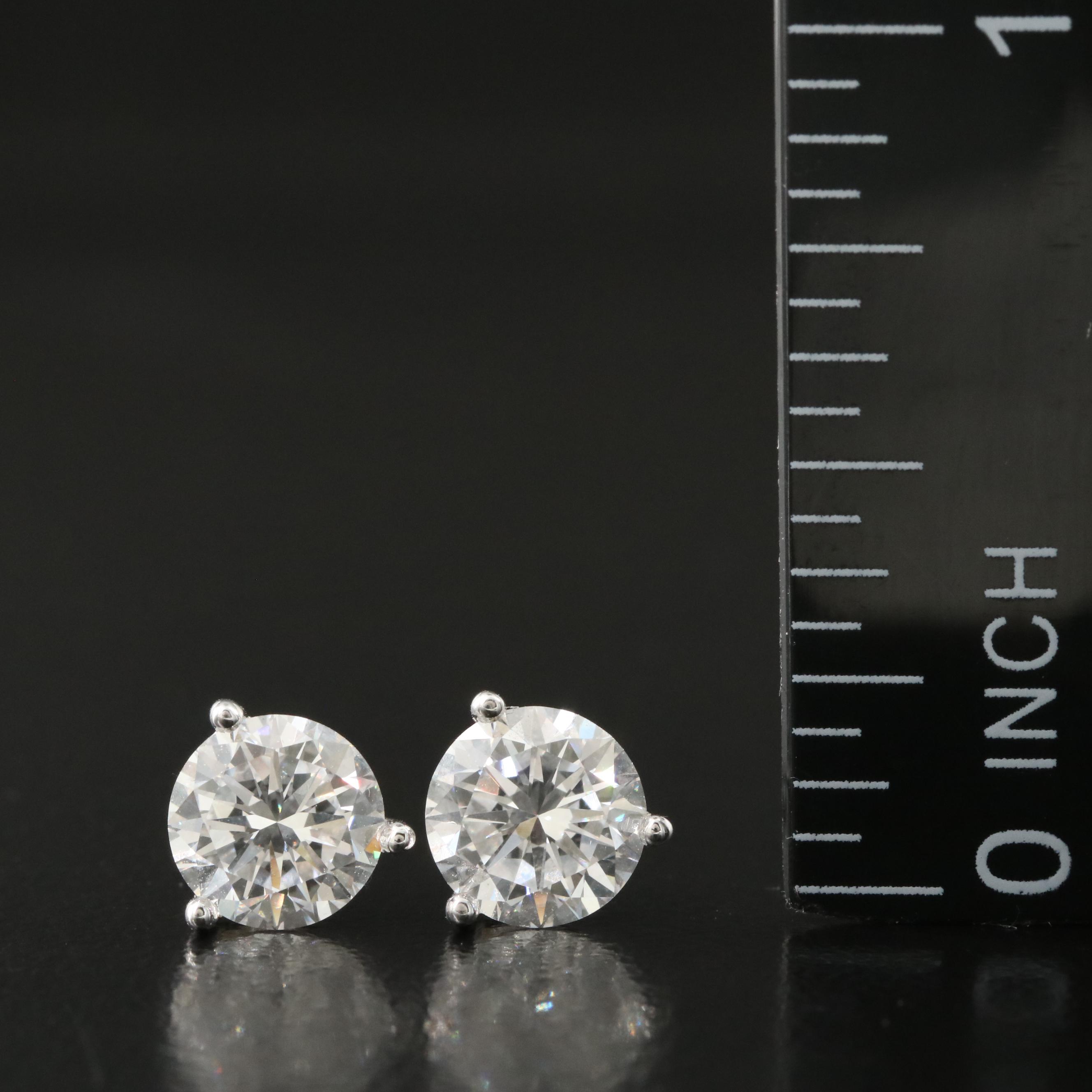 14K 2.00 CTW Lab Grown Diamond Stud Earrings