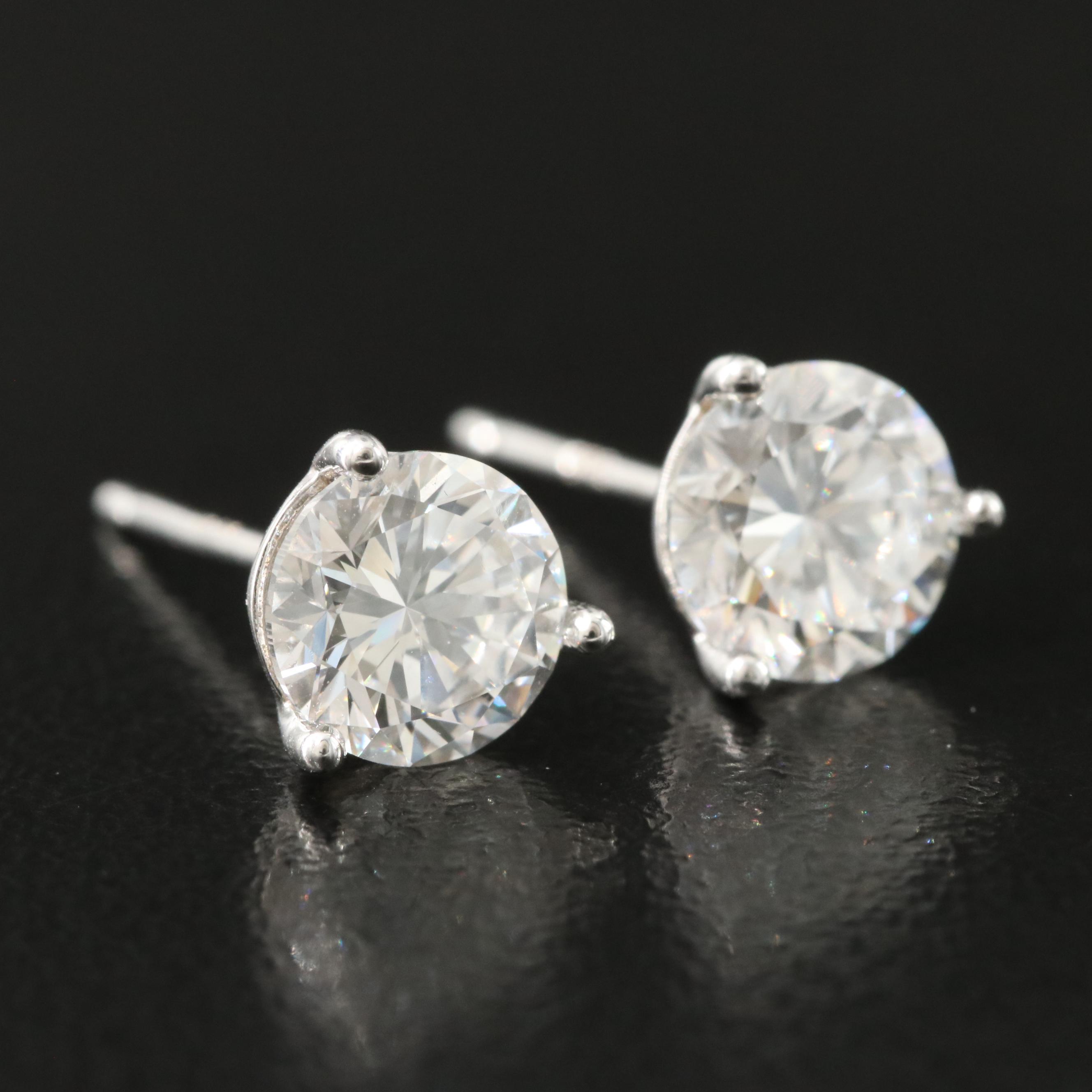 14K 2.00 CTW Lab Grown Diamond Stud Earrings