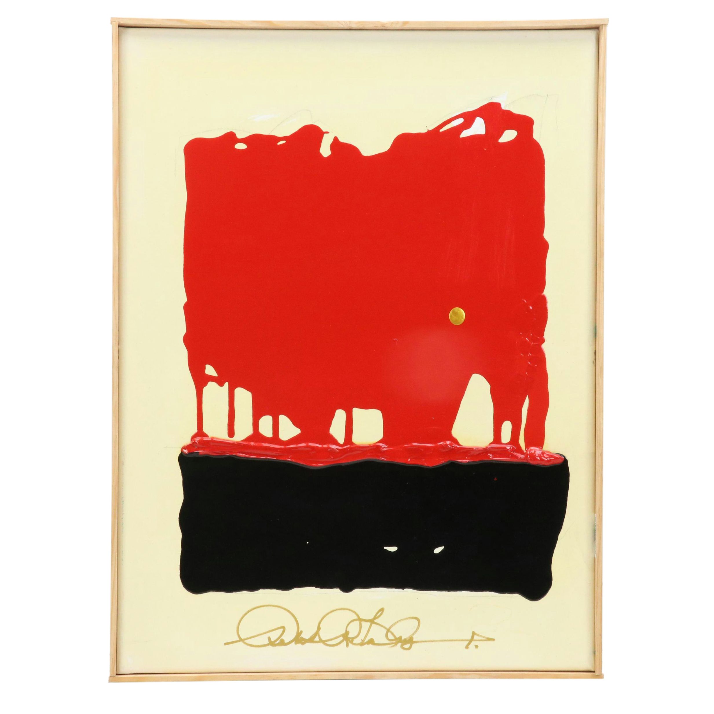 Robert R. Lackney Abstract Acrylic Painting "Dervwyn," 21st Century