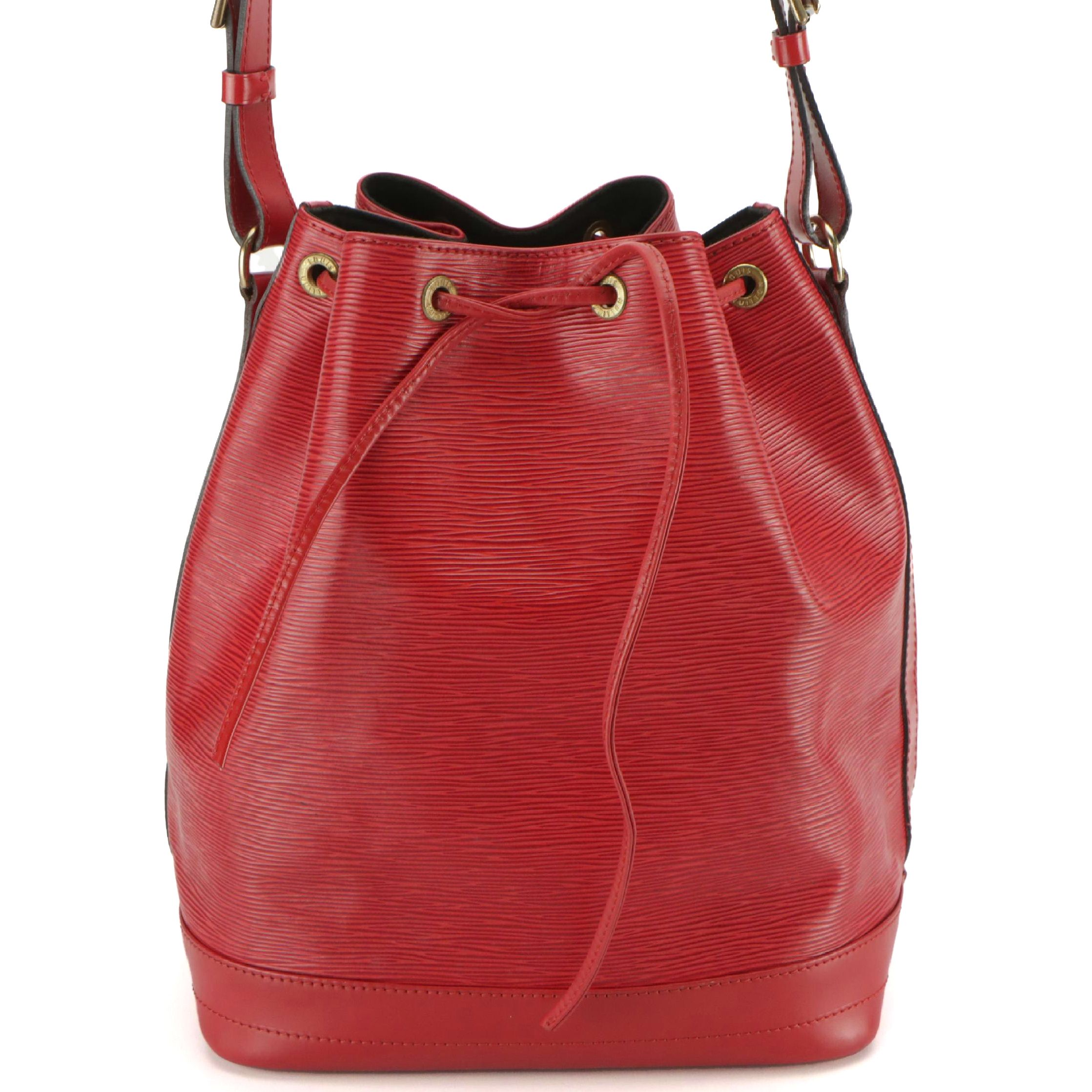 Louis Vuitton Noé Bag in Castilian Red Epi/Smooth Leather