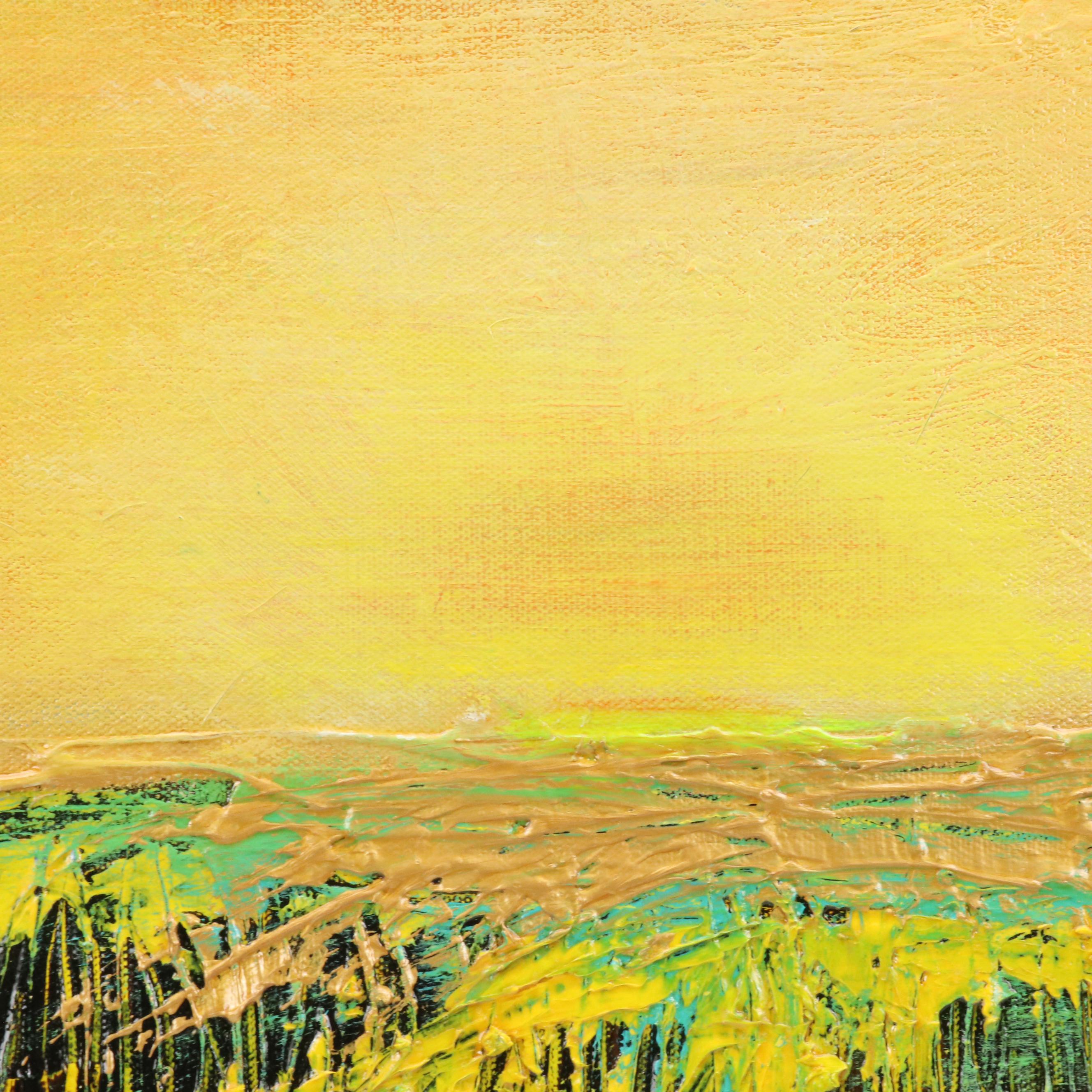 Robert R. Lackney Abstract Landscape Acrylic Painting "Marsh," 21st Century