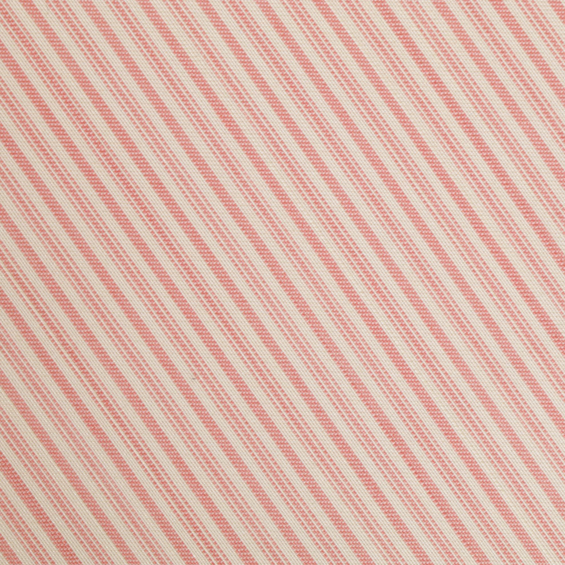 Pink Cotton Ticking Upholstered Wingback Armchair, Mid-20th Century