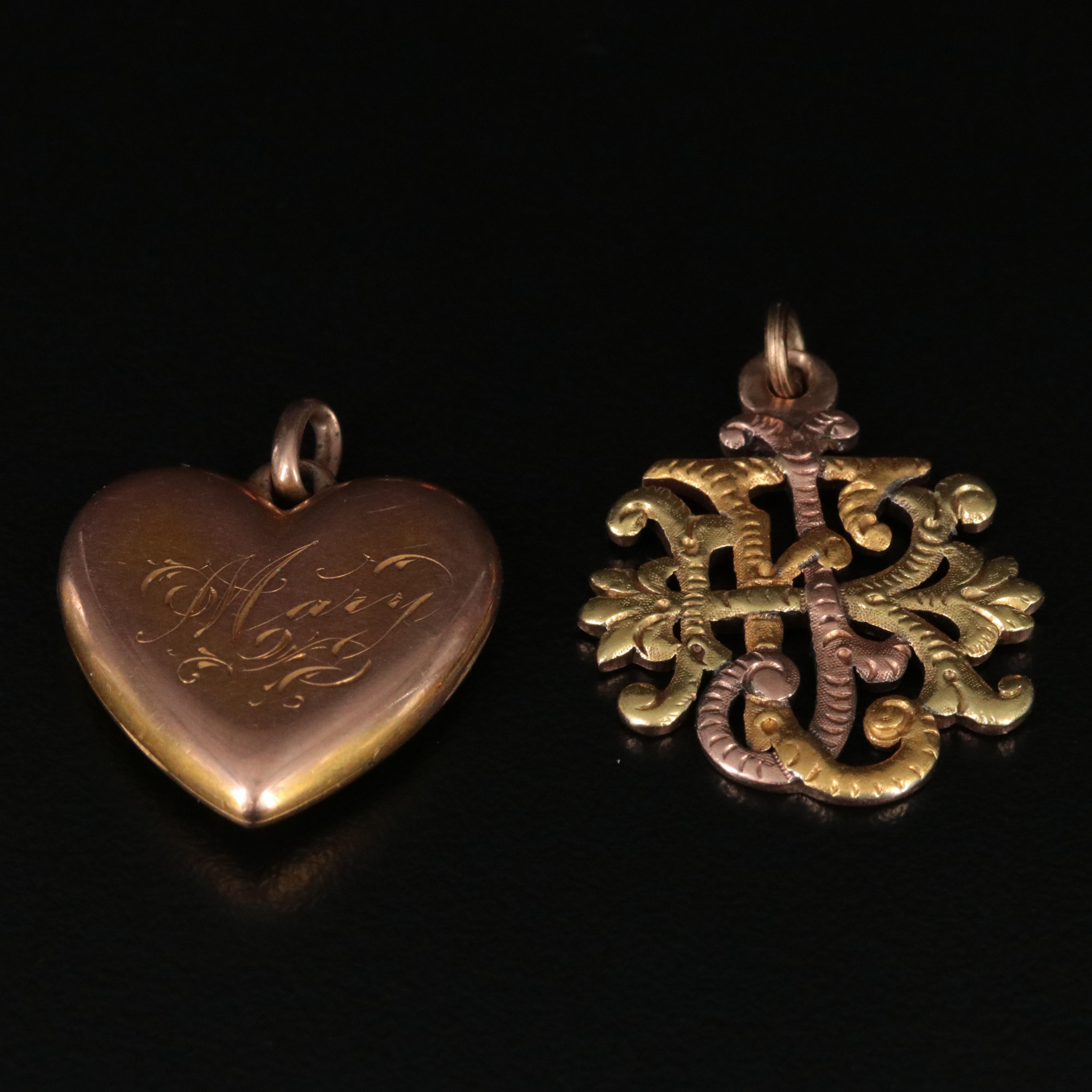 Collection of Antique 9K and 10K Rings and Pendants