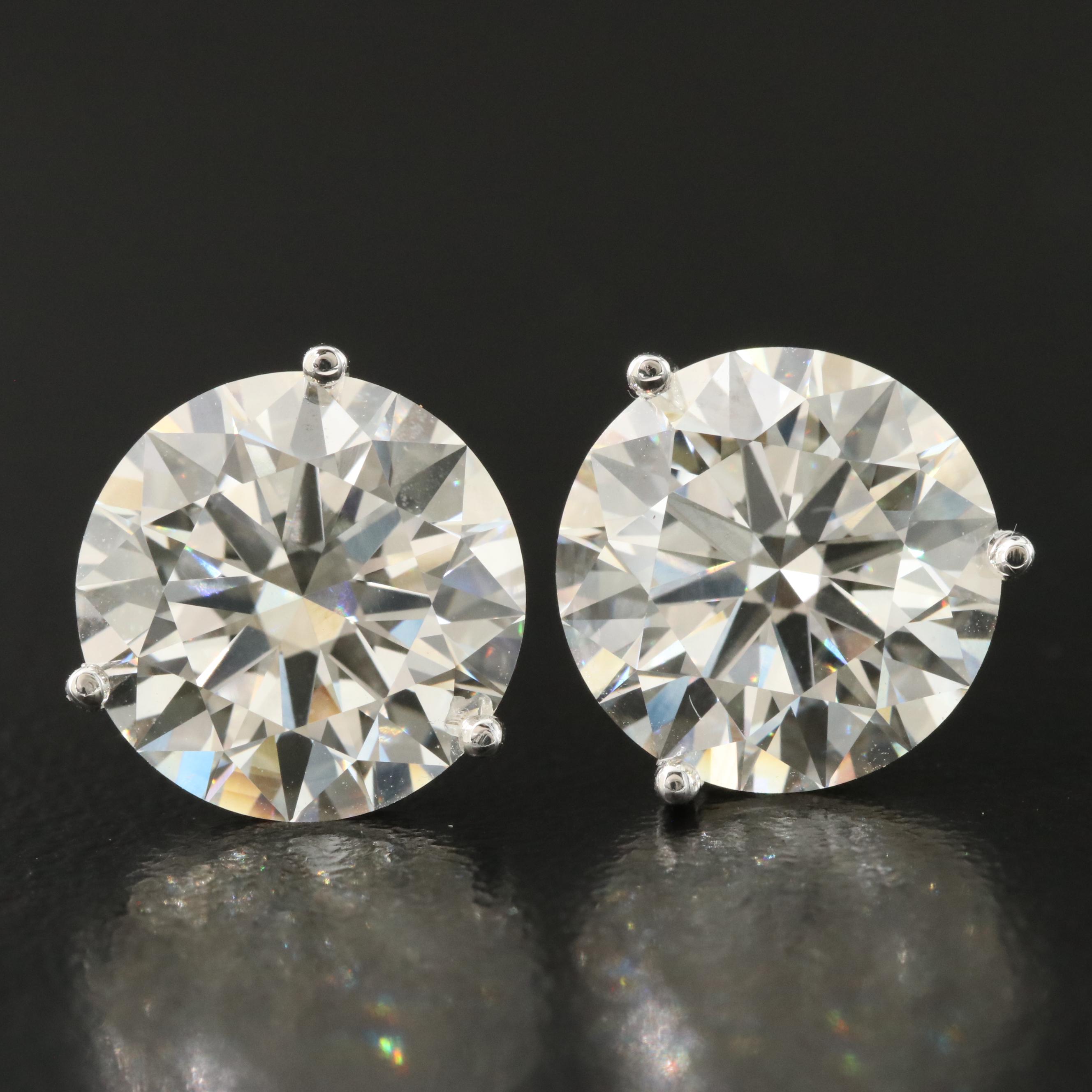 18K 10.00 CTW Lab Grown Diamond Stud Earrings