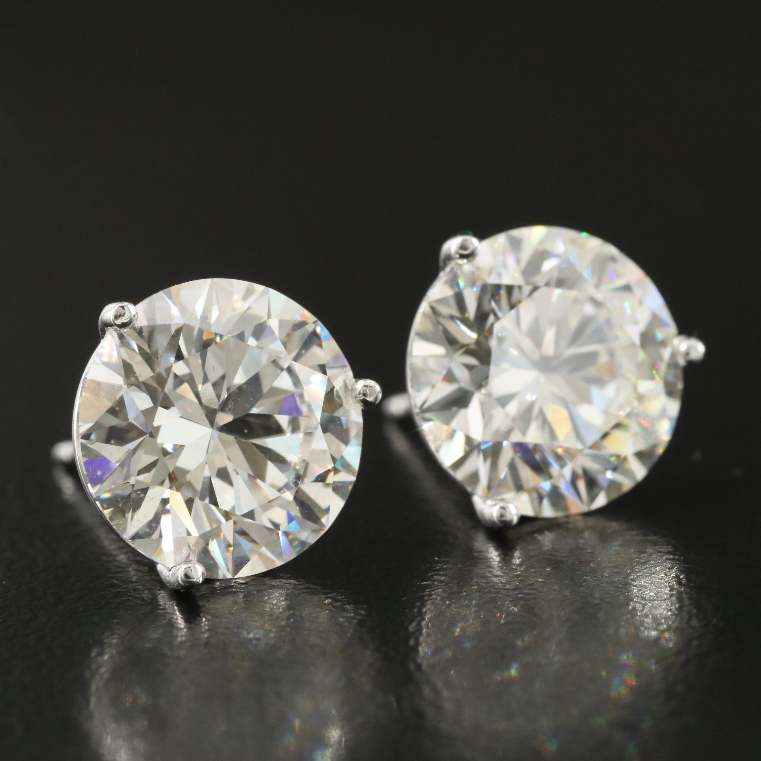 18K 10.00 CTW Lab Grown Diamond Stud Earrings