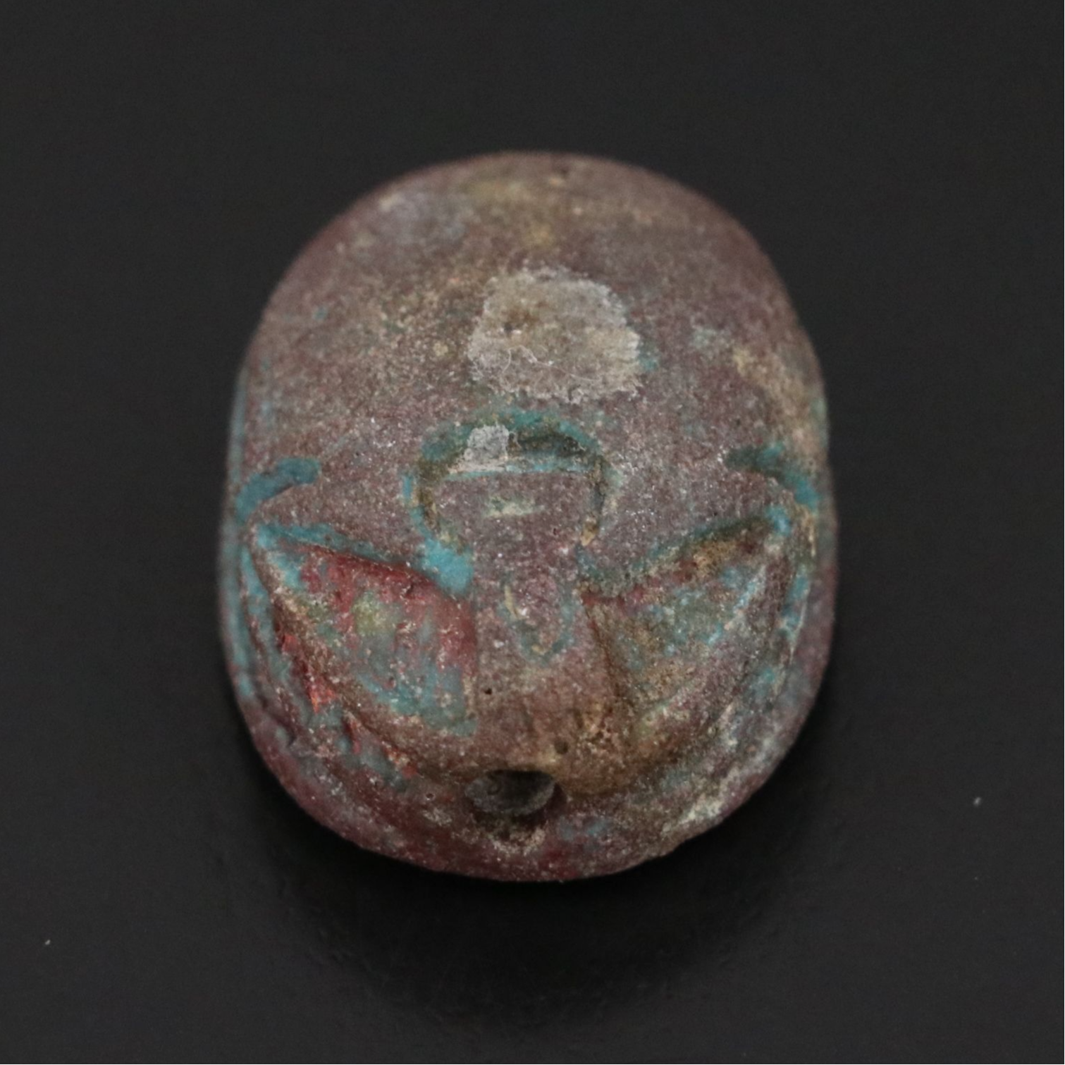 Ancient Egyptian Green Glaze Steatite Protection Scarab, Circa 945–525 BCE
