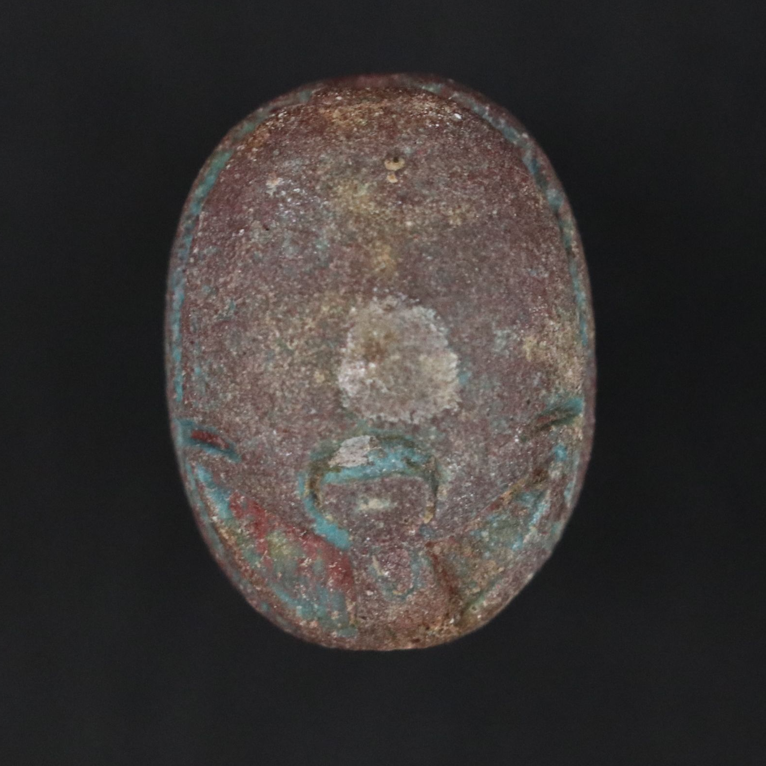 Ancient Egyptian Green Glaze Steatite Protection Scarab, Circa 945–525 BCE