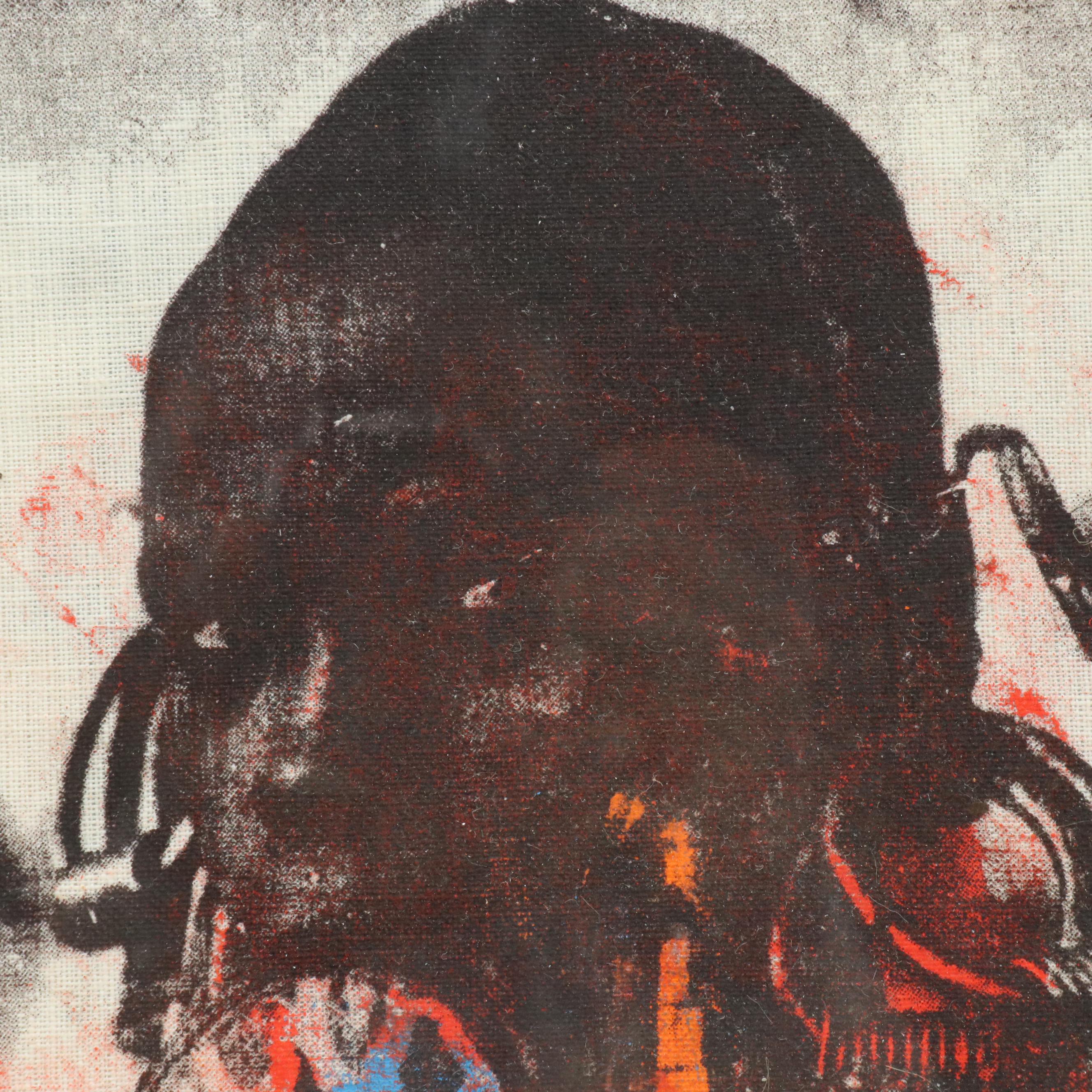 Eric Ajama Figural Surrealist Screenprint, 21st Century