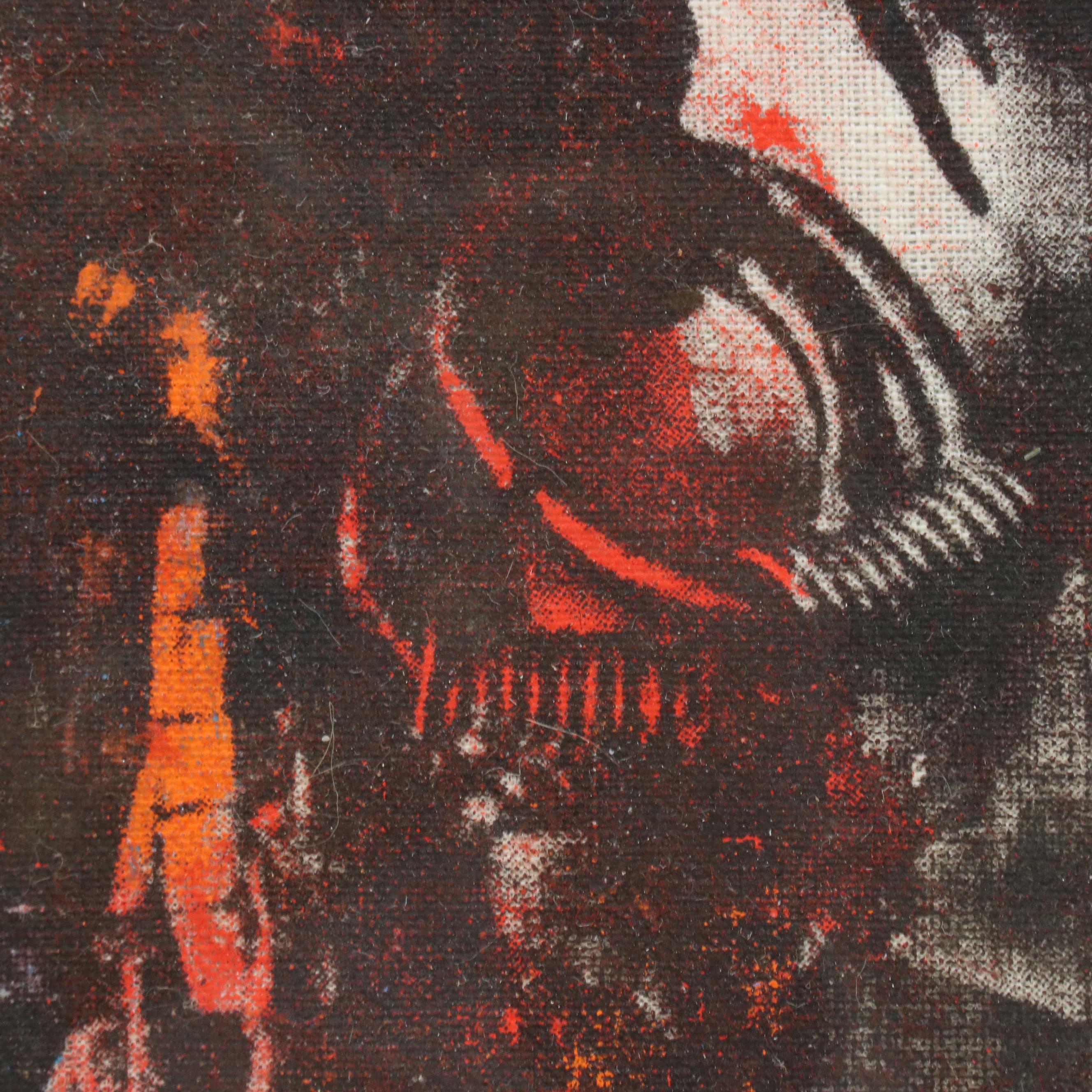 Eric Ajama Figural Surrealist Screenprint, 21st Century