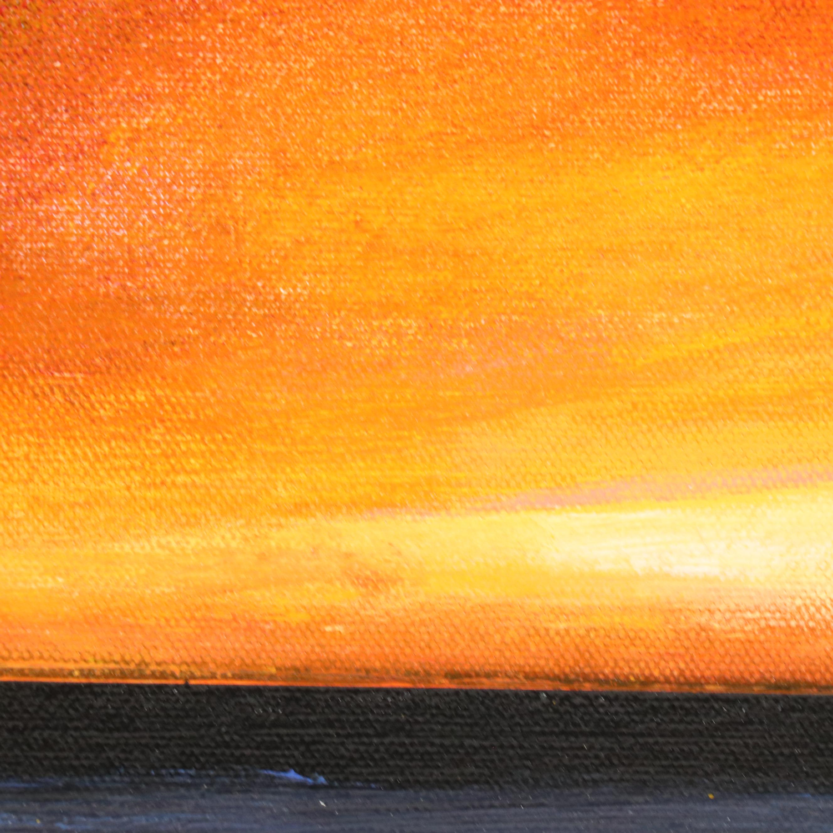 Robert R. Lackney Sunrise Landscape Acrylic Painting "First Light," 21st Century