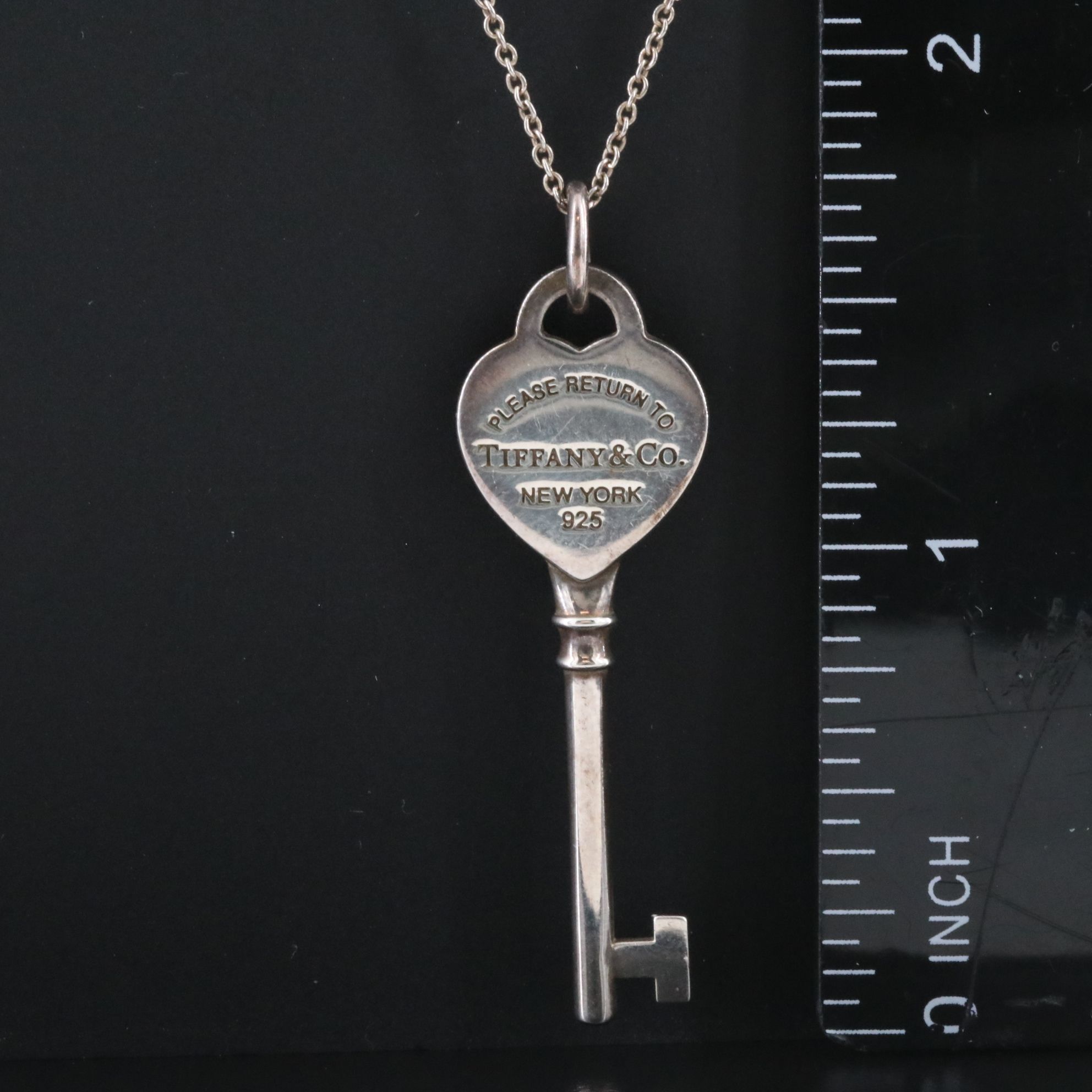 Tiffany & Co. Sterling Return to Tiffany Key Pendant Necklace