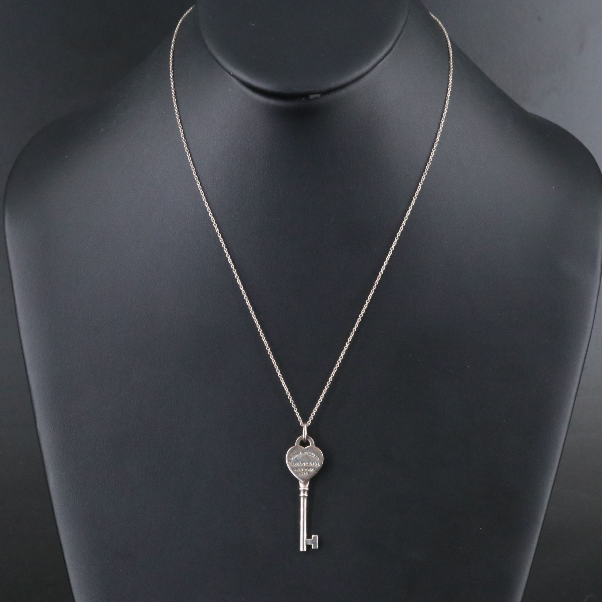 Tiffany & Co. Sterling Return to Tiffany Key Pendant Necklace