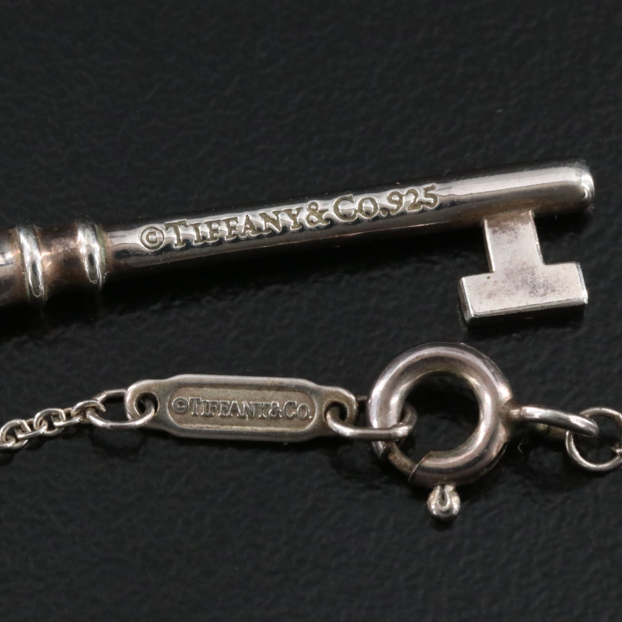 Tiffany & Co. Sterling Return to Tiffany Key Pendant Necklace