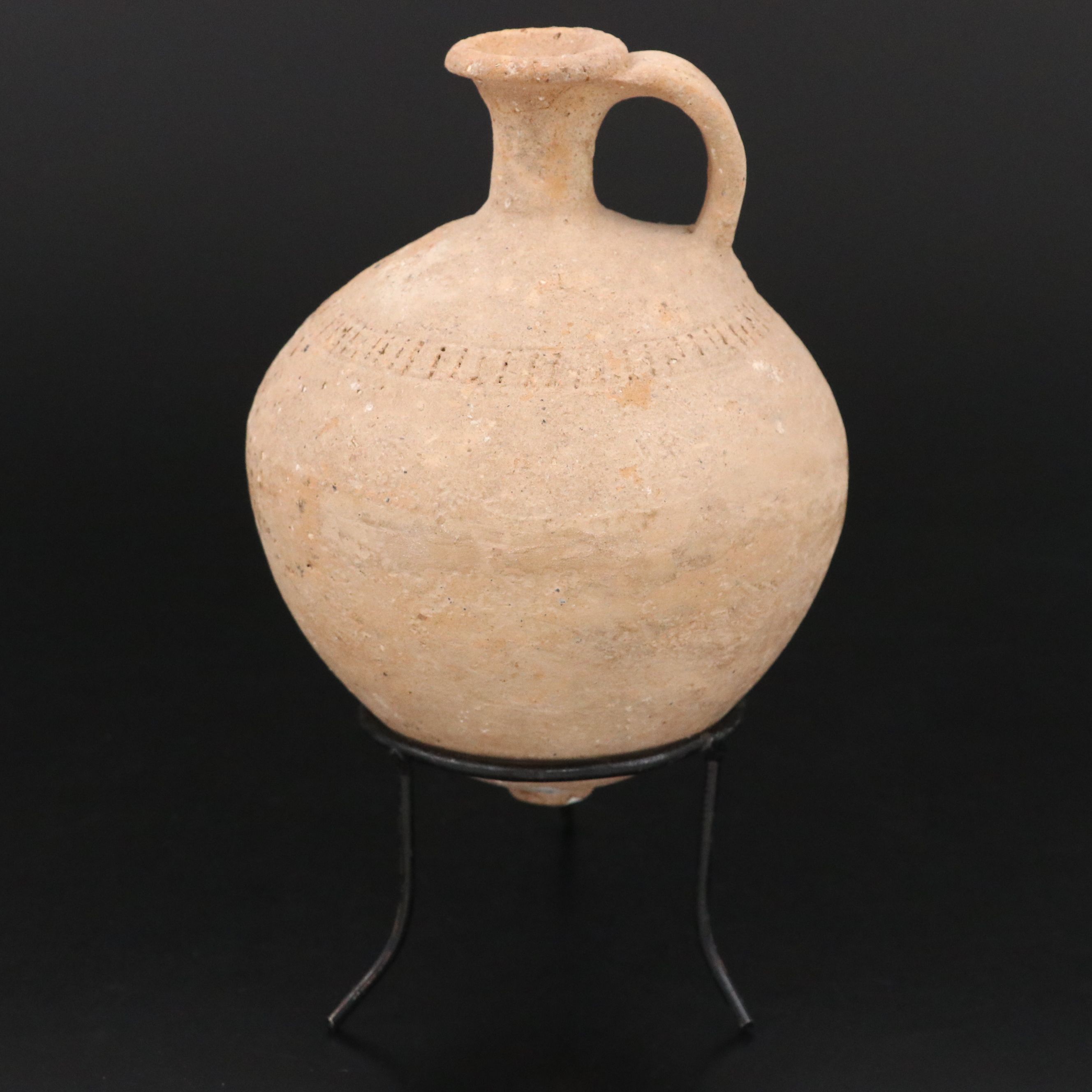 Ancient Holyland Pottery Cosmetic Vessel, Circa 1100–900 BCE