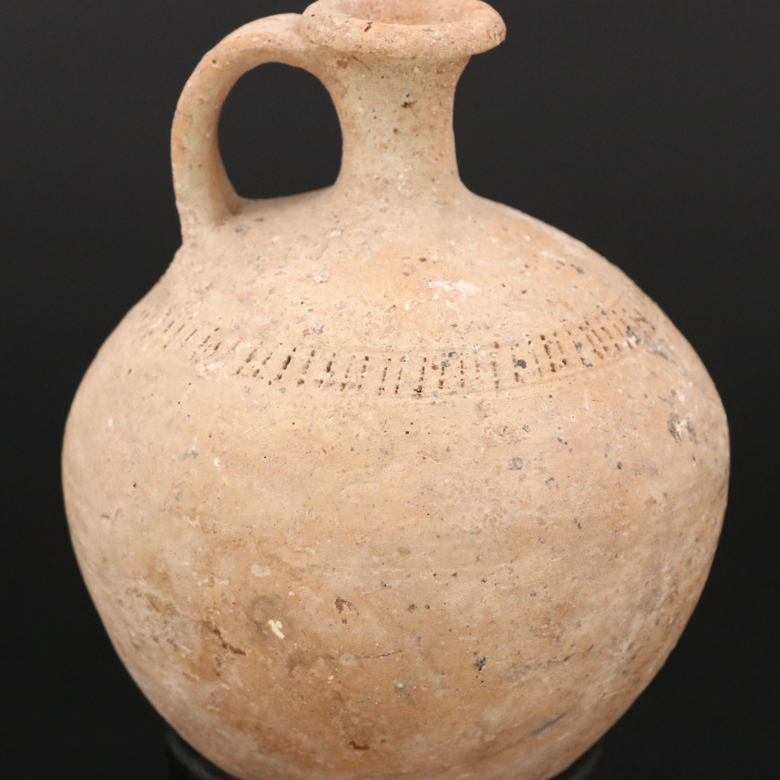 Ancient Holyland Pottery Cosmetic Vessel, Circa 1100–900 BCE