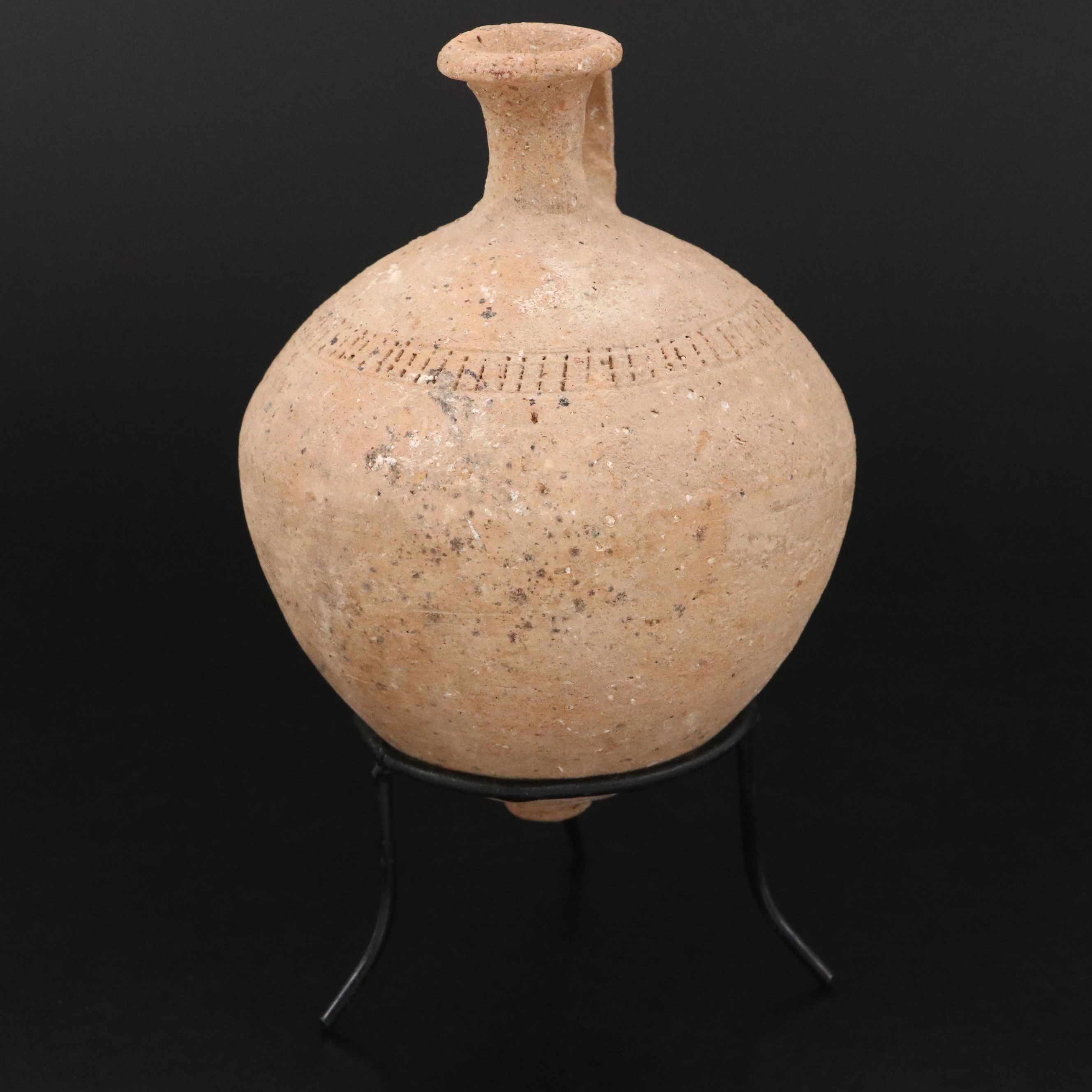 Ancient Holyland Pottery Cosmetic Vessel, Circa 1100–900 BCE