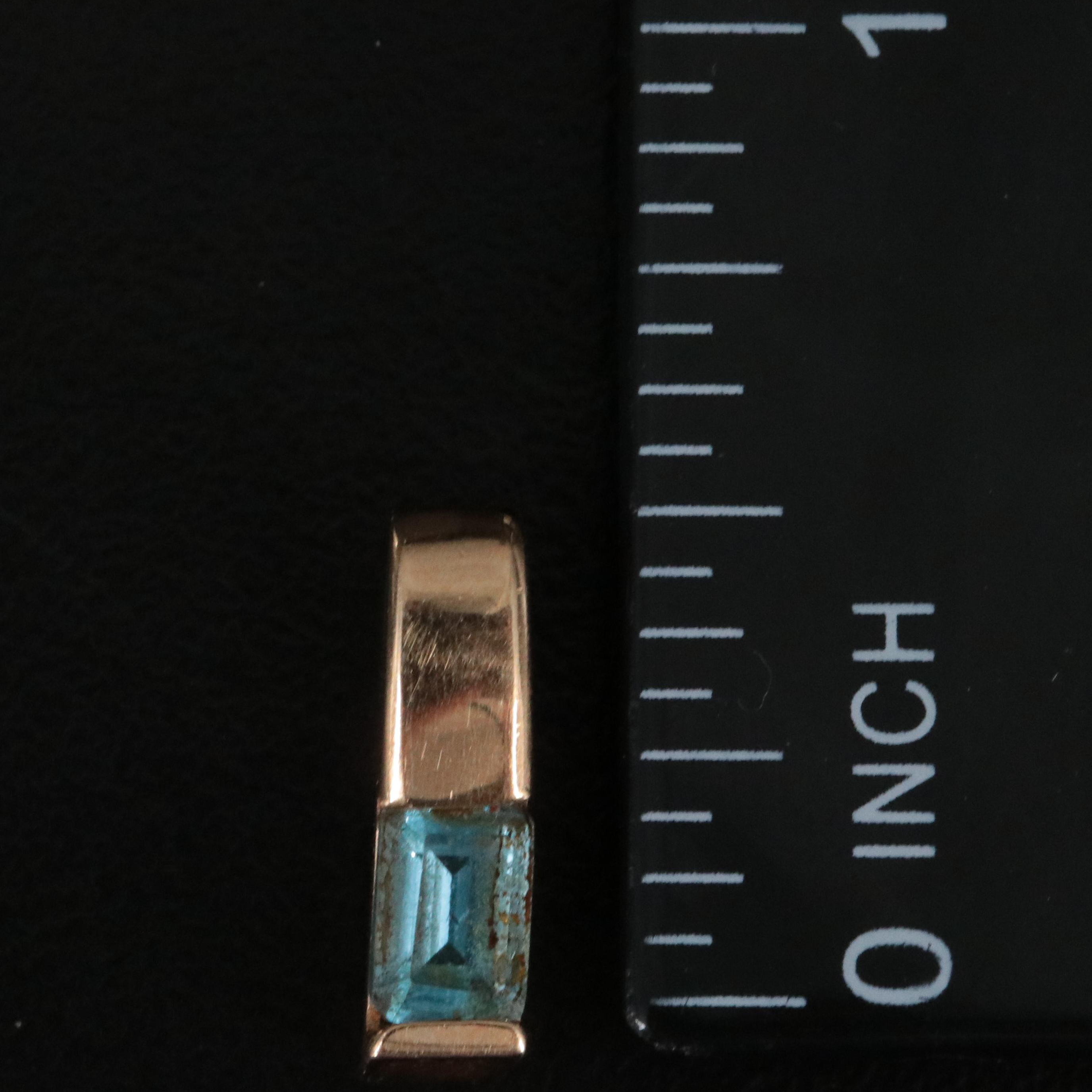 14K Topaz Pendant