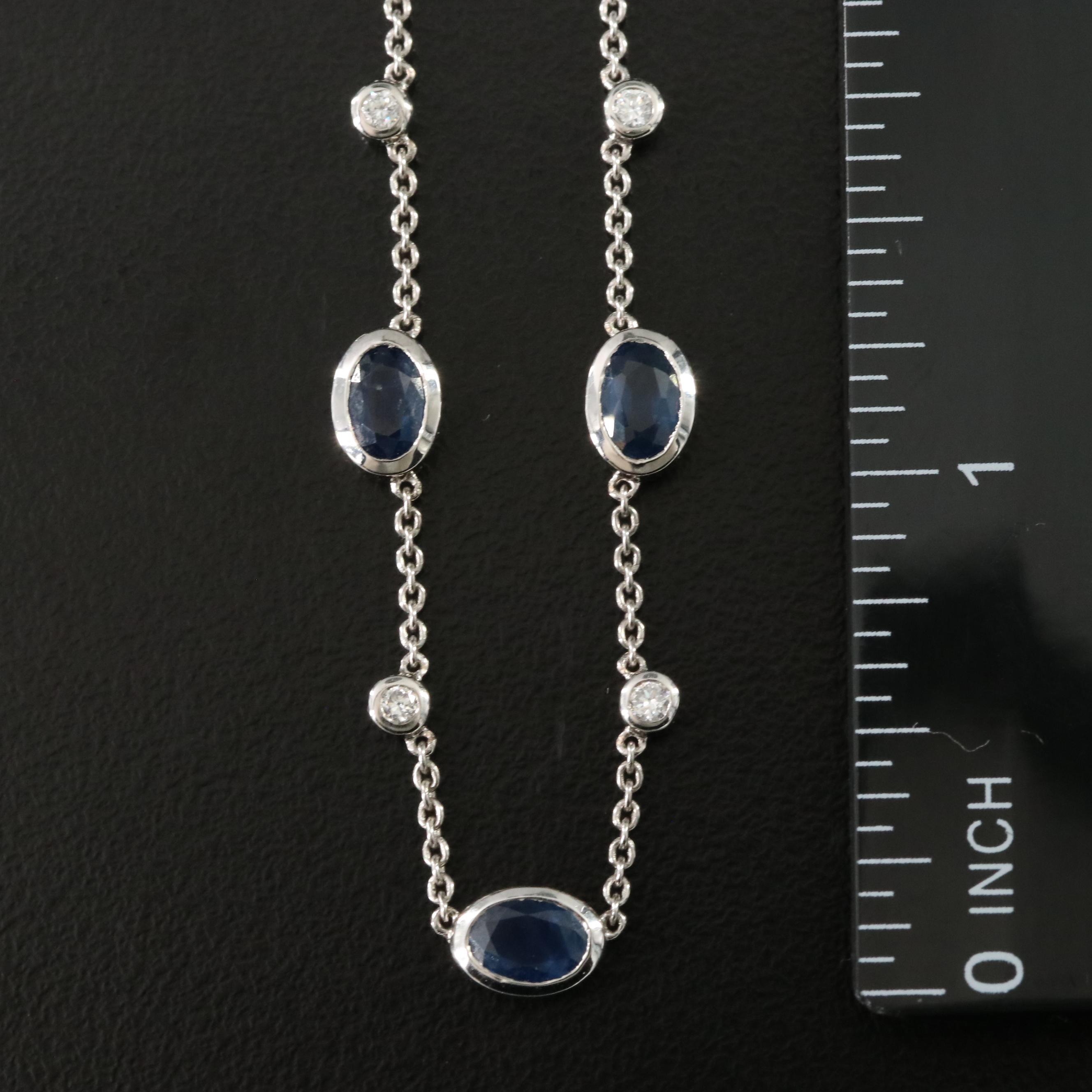 14K Sapphire and Diamond Necklace