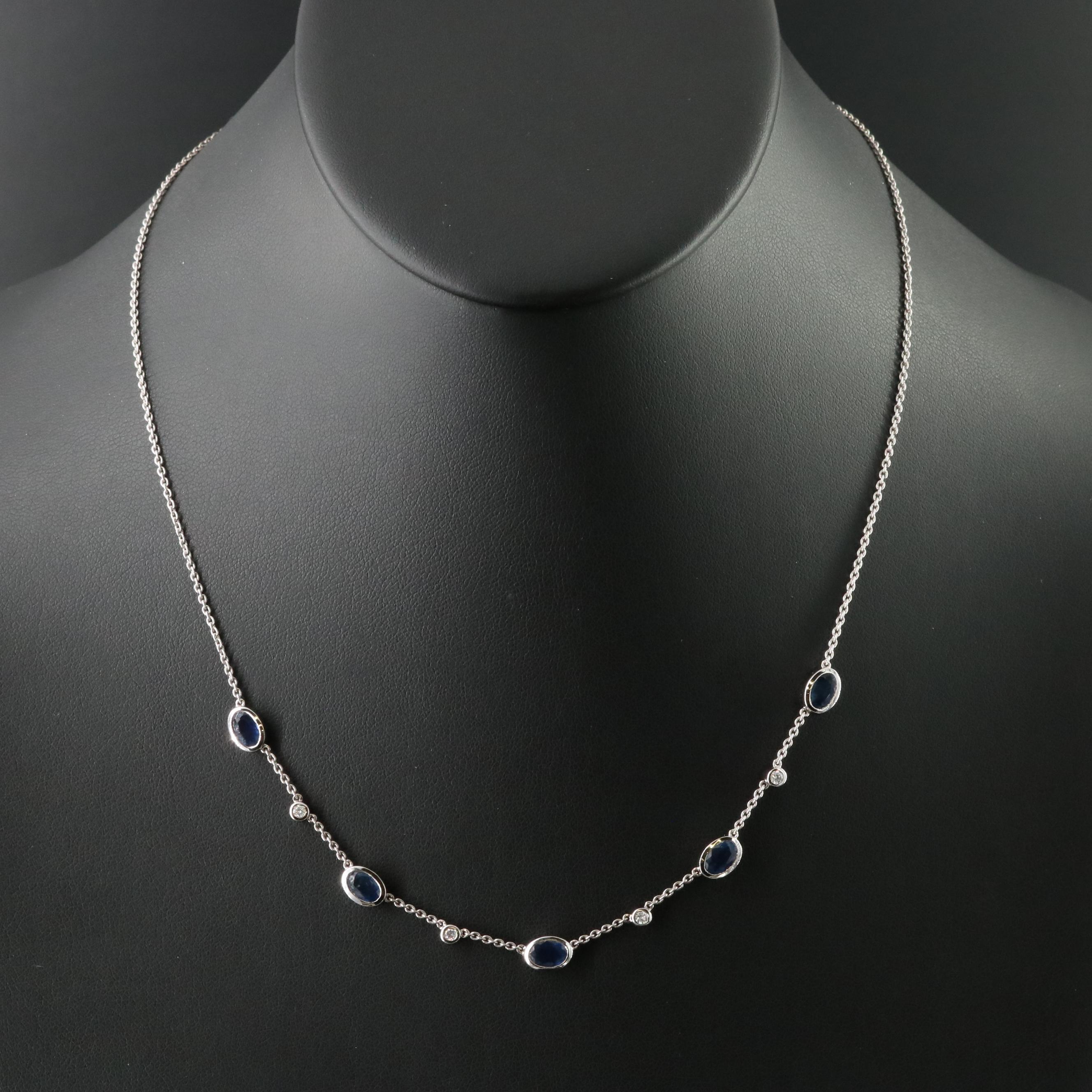 14K Sapphire and Diamond Necklace