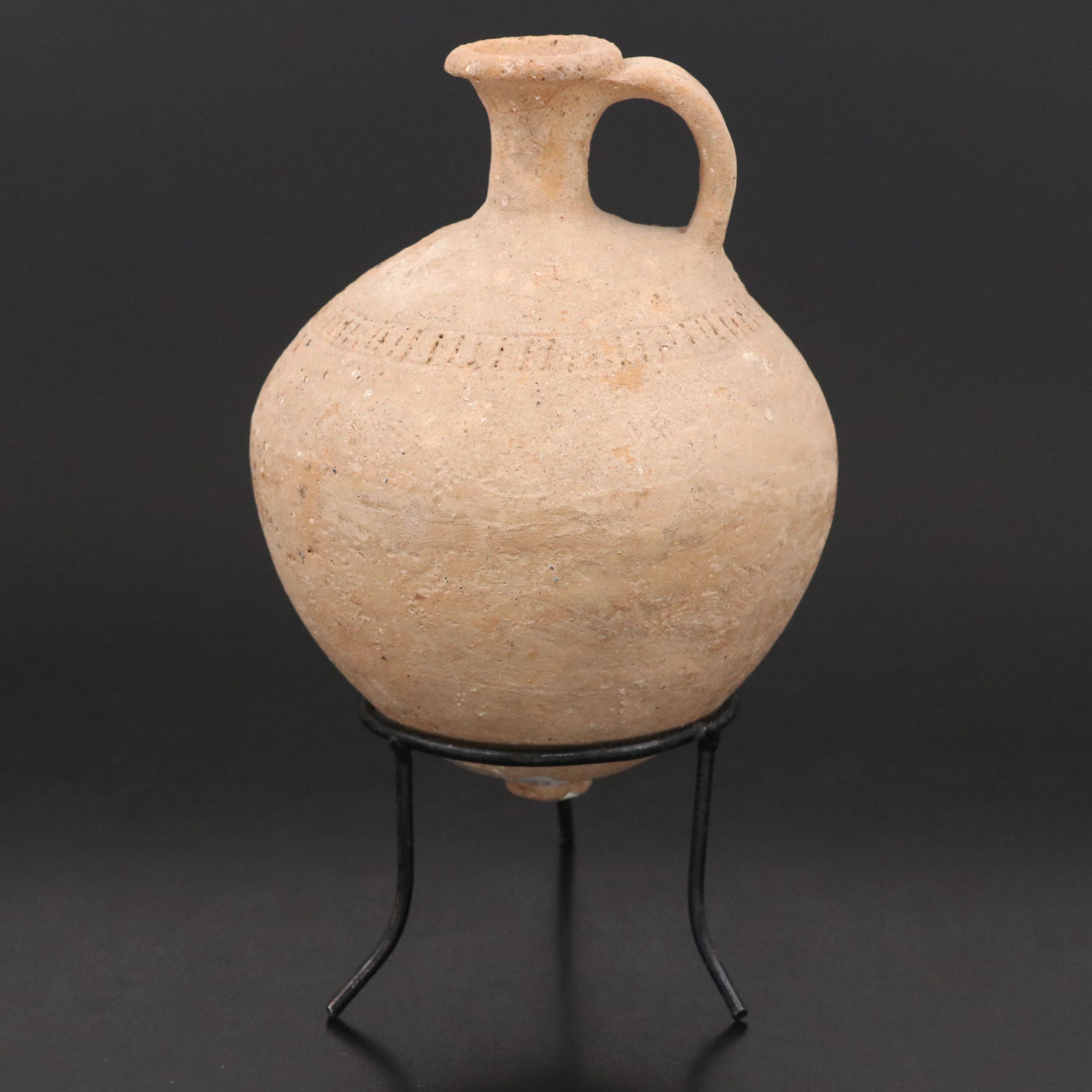 Ancient Holyland Pottery Cosmetic Vessel, Circa 1100–900 BCE
