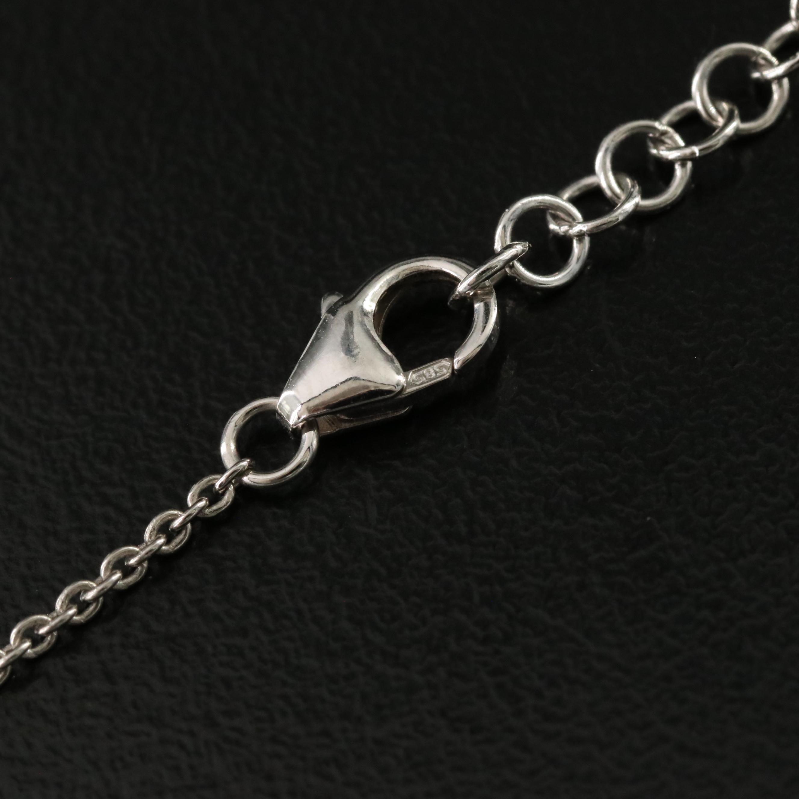 14K Sapphire and Diamond Necklace