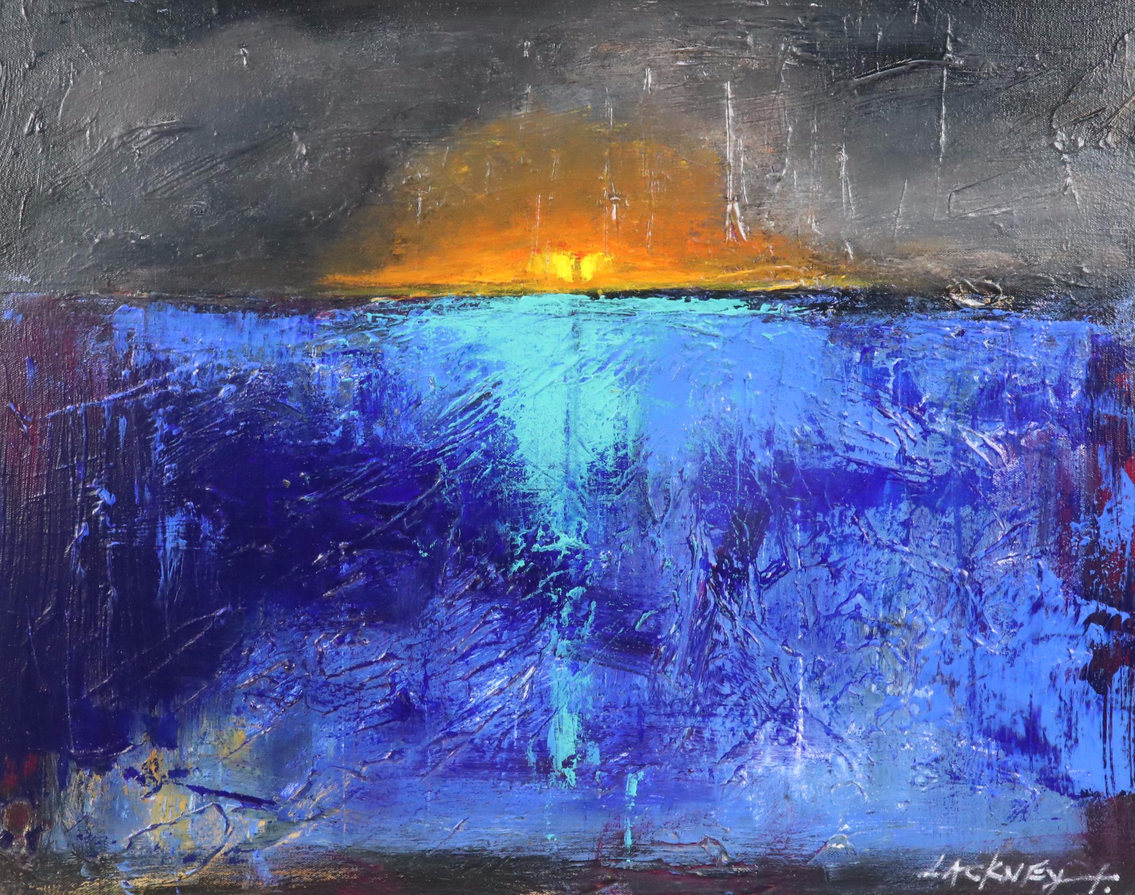 Robert R. Lackney Landscape Acrylic Painting "Winter Solstice," 21st Century