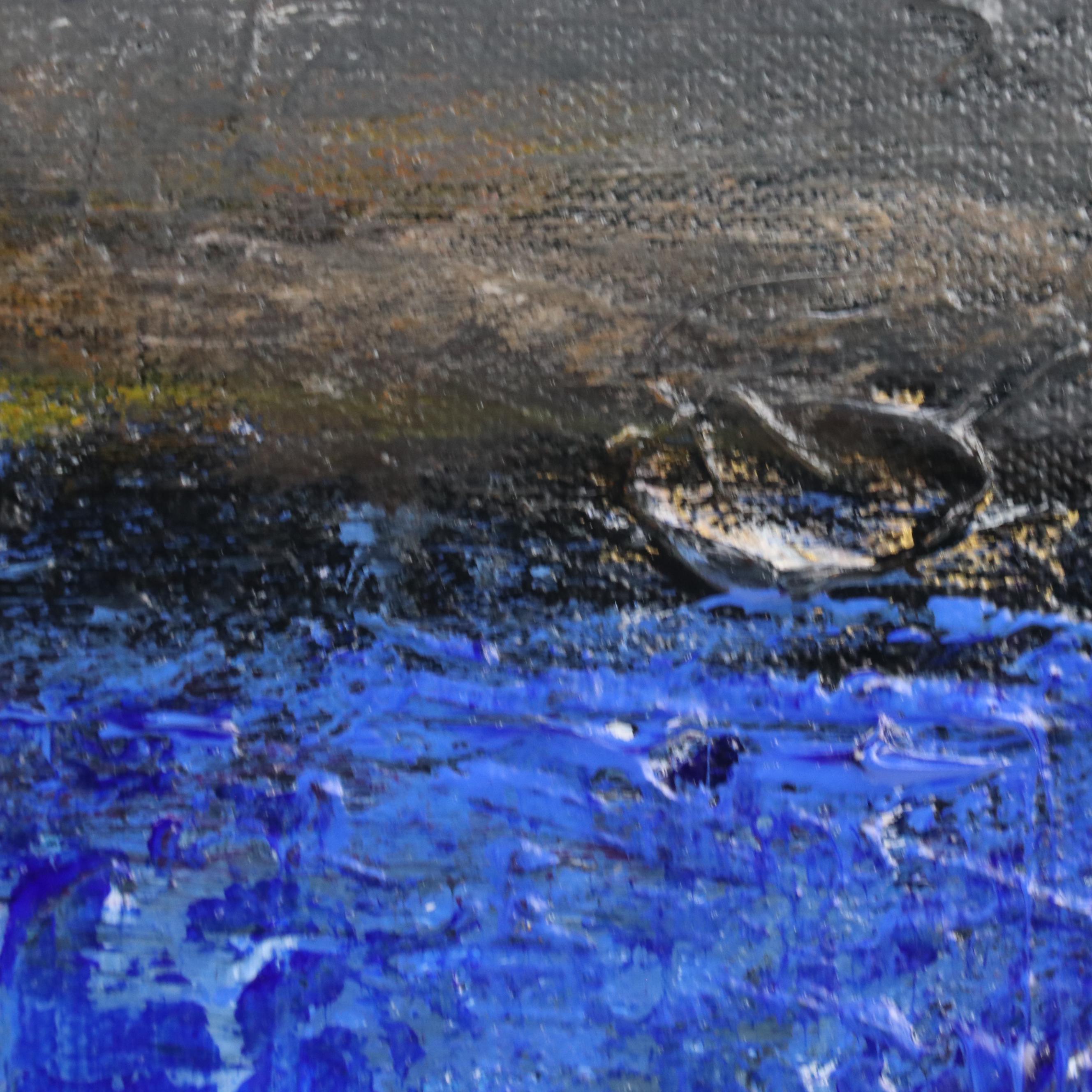 Robert R. Lackney Landscape Acrylic Painting "Winter Solstice," 21st Century