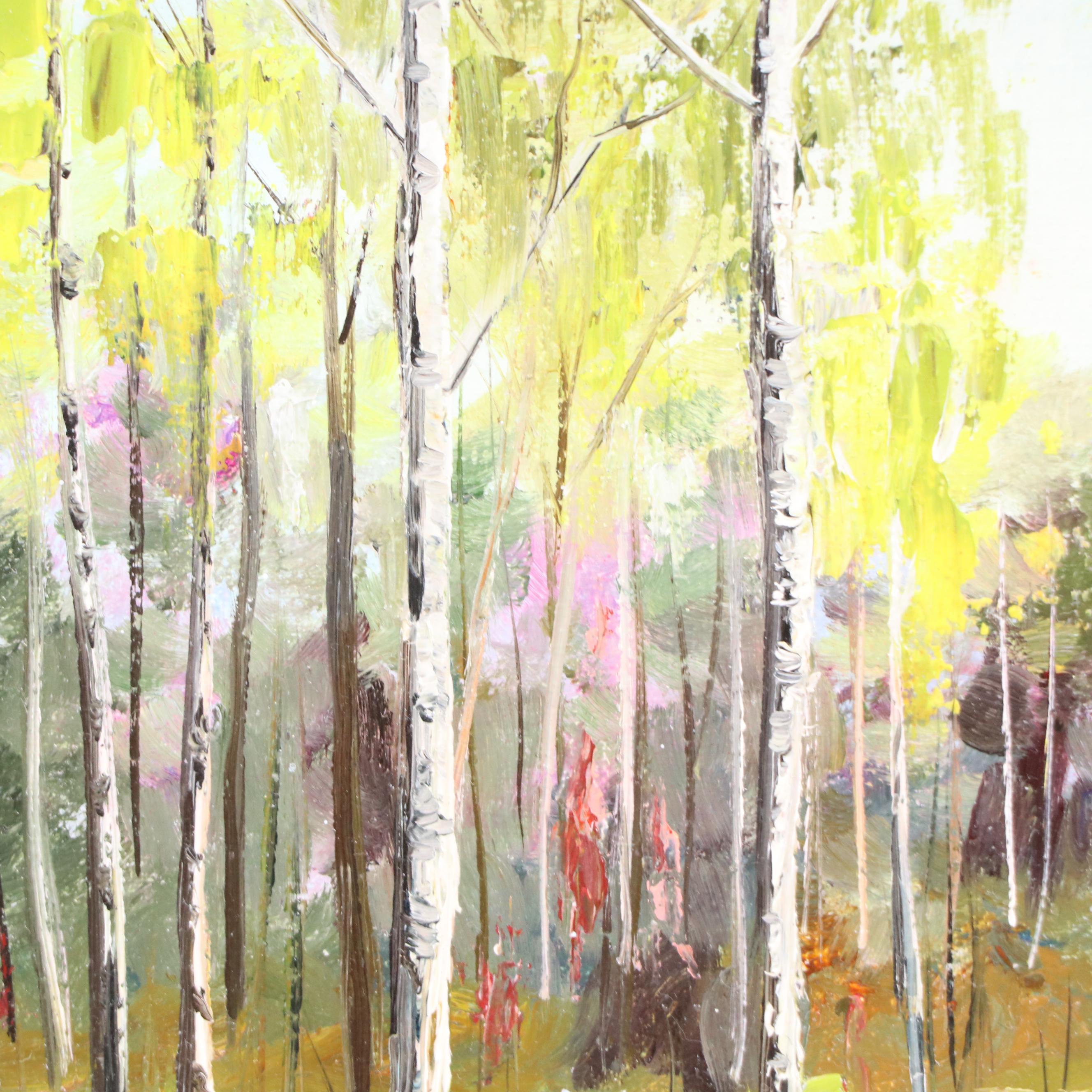 Tetiana Vysochynska Landscape Oil Painting "Forest," 2019