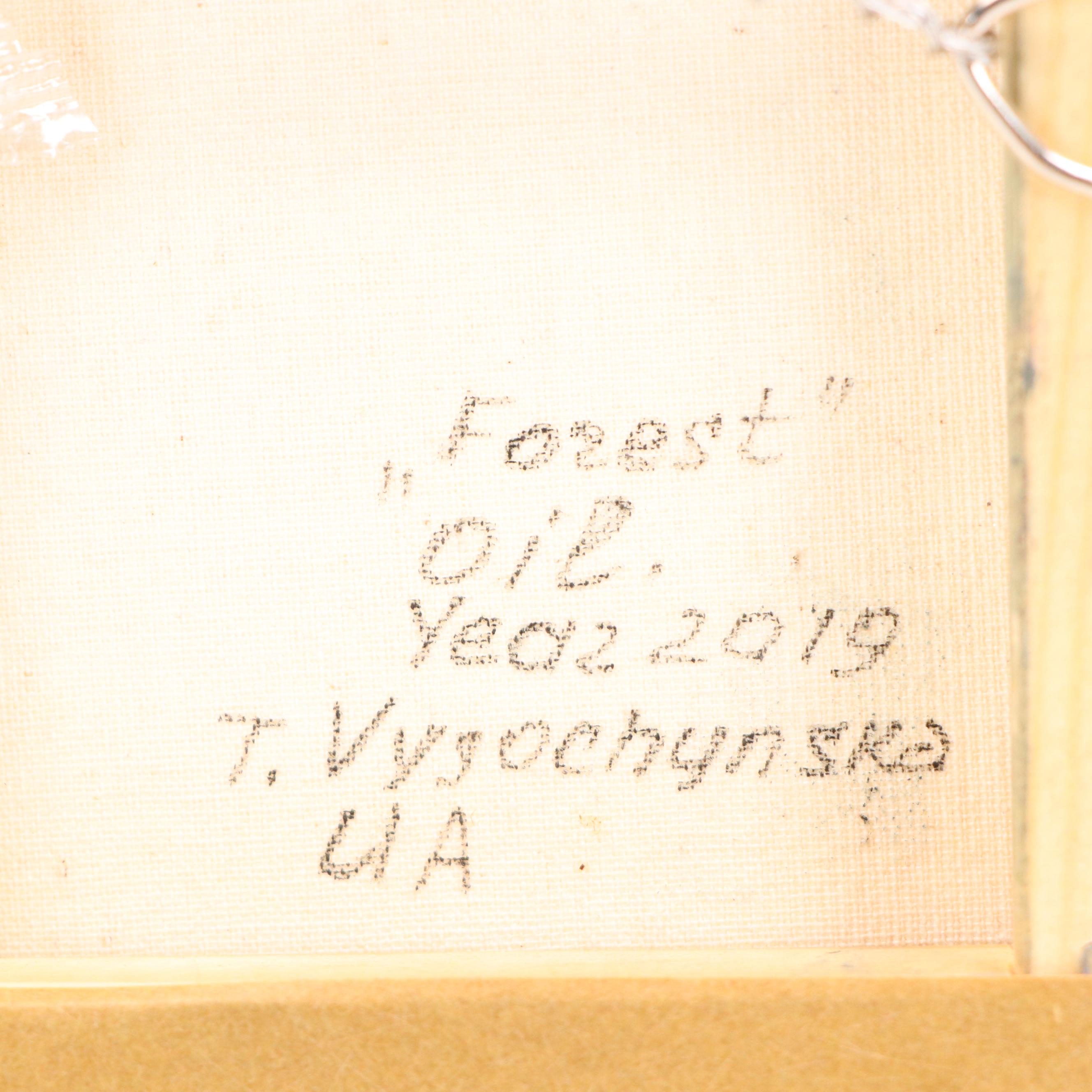 Tetiana Vysochynska Landscape Oil Painting "Forest," 2019