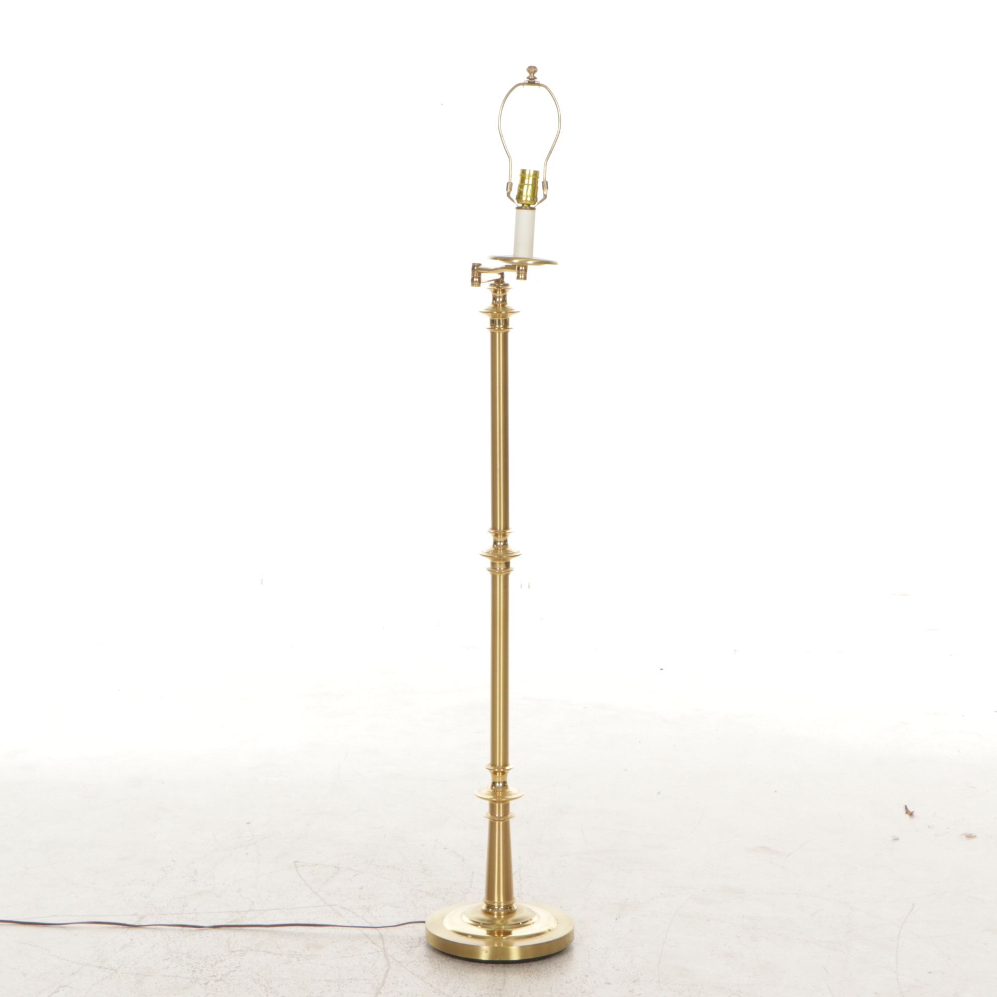 Quoizel Brass Swing-Arm Floor Lamp, 21st Century