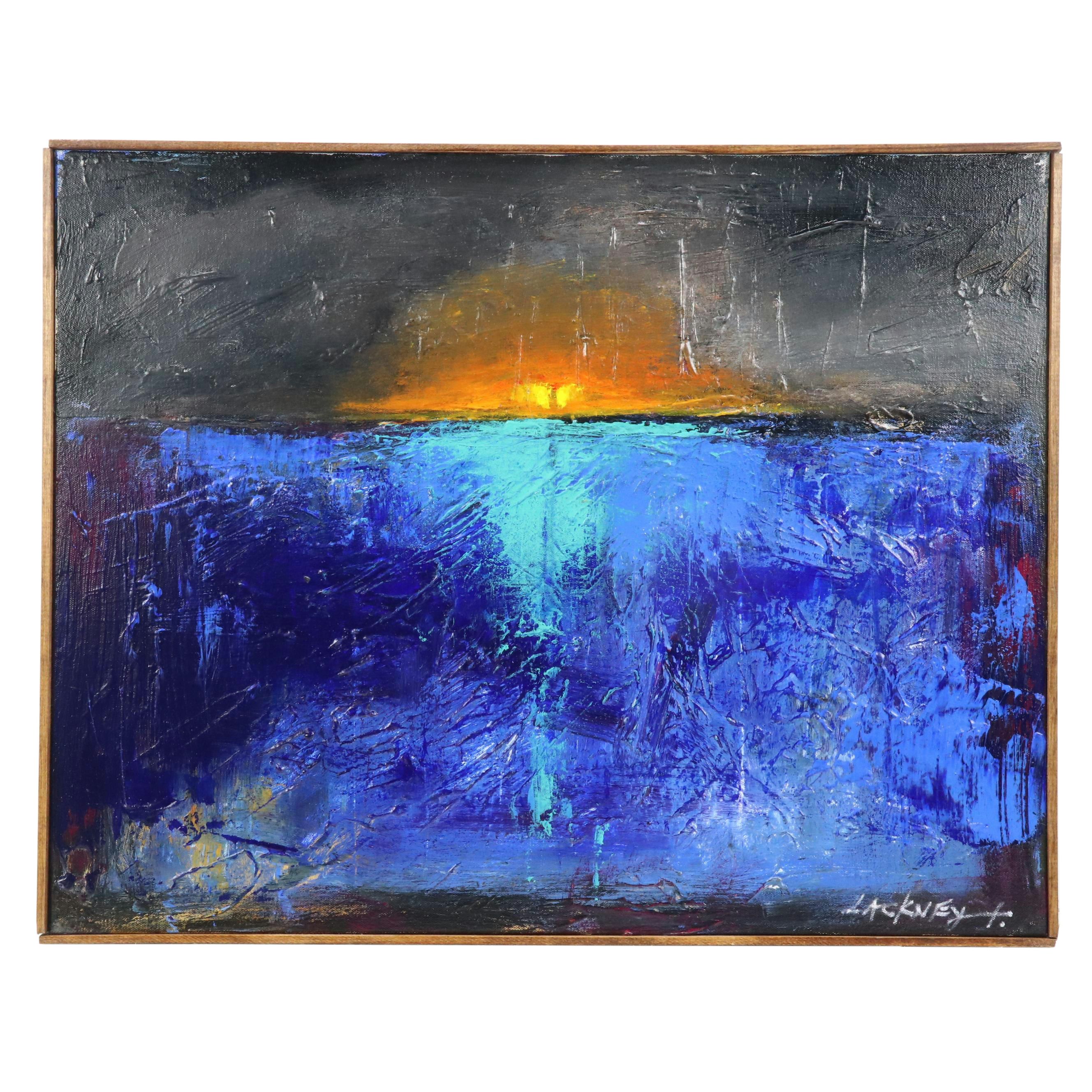 Robert R. Lackney Landscape Acrylic Painting "Winter Solstice," 21st Century