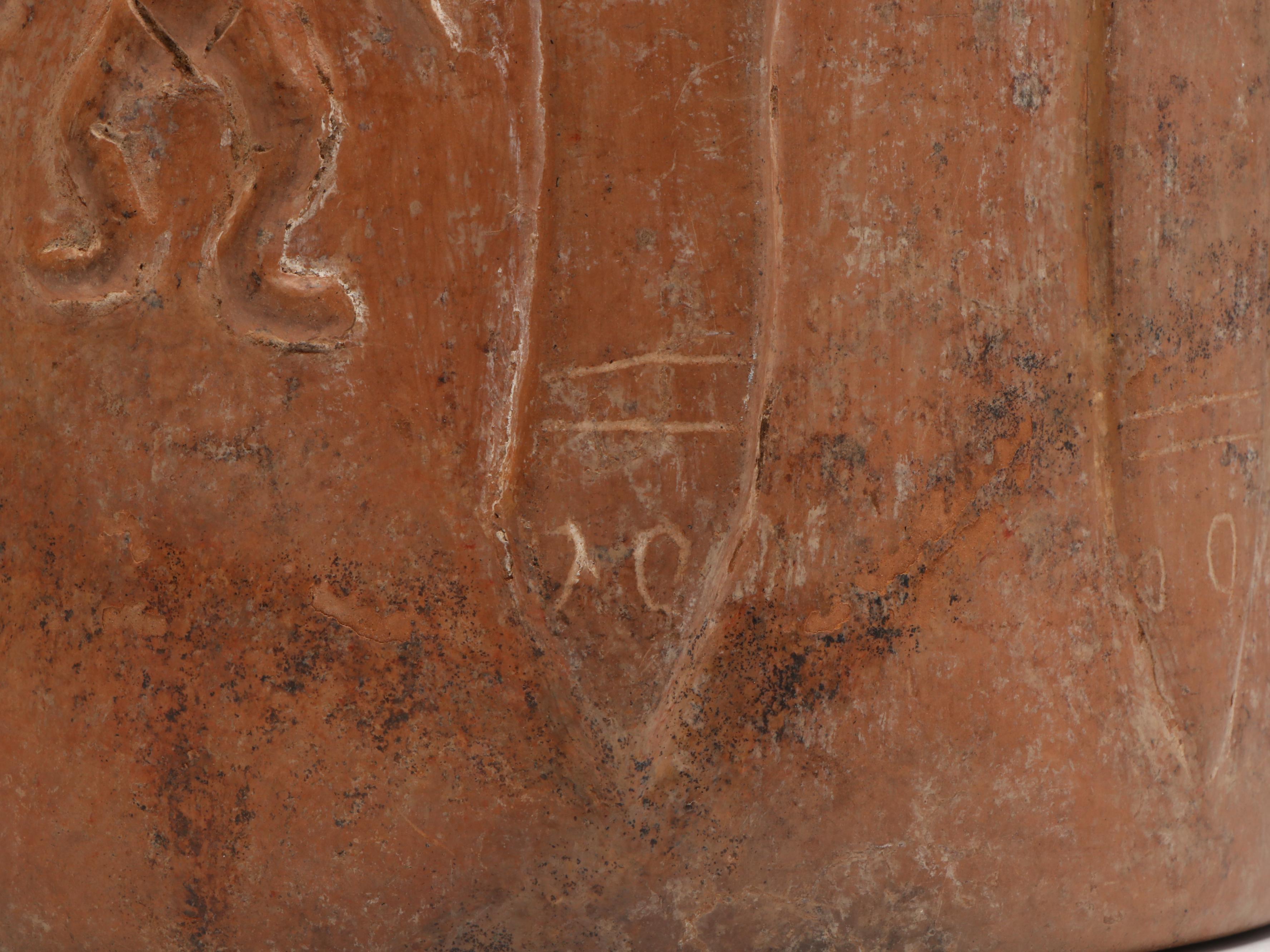 Colima Pottery Drum or Vessel, Circa 100 BCE–250 CE