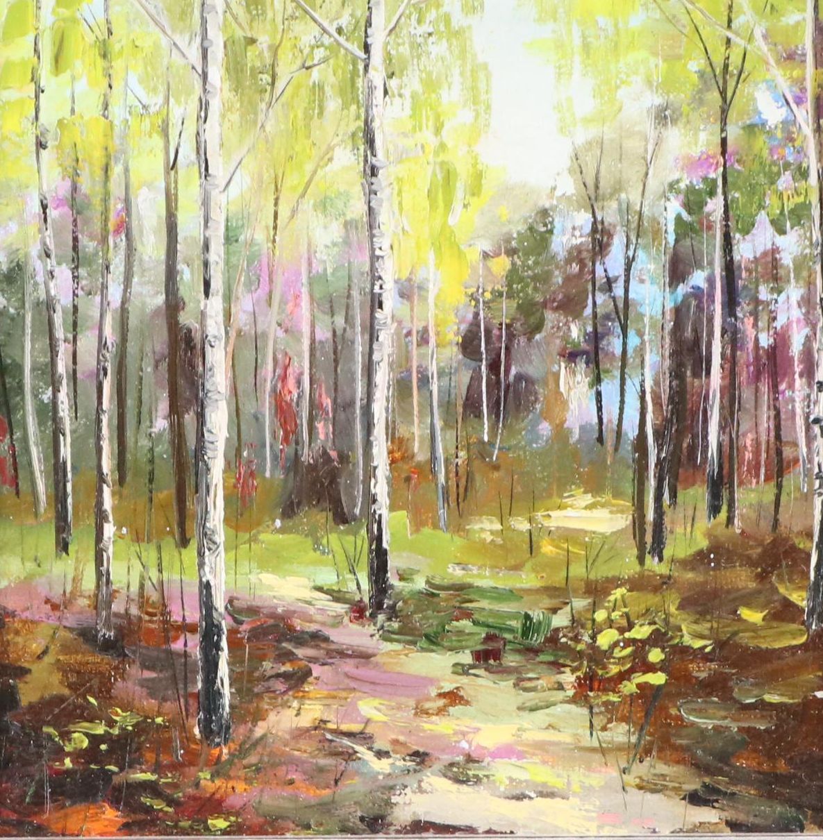 Tetiana Vysochynska Landscape Oil Painting "Forest," 2019