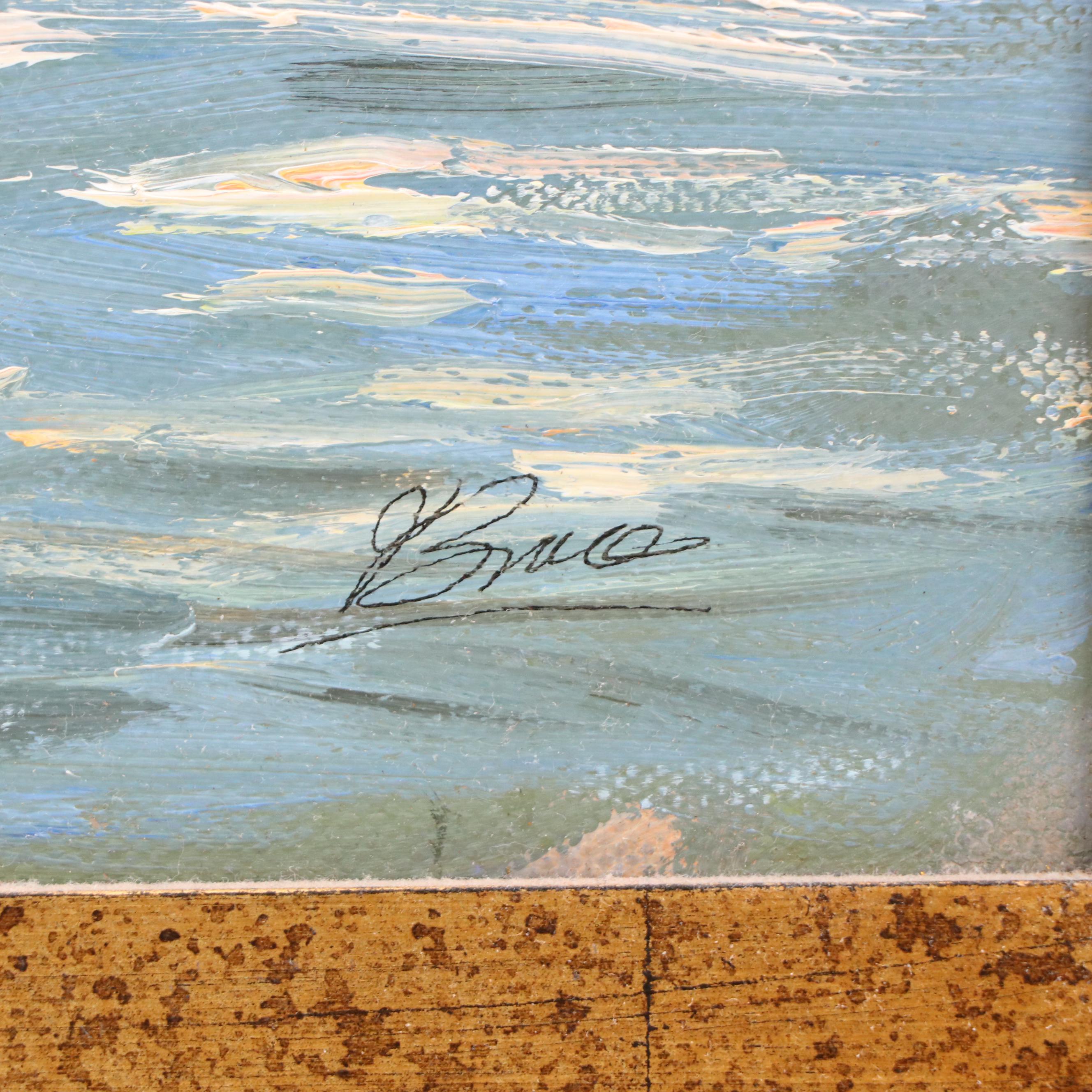 Ian Bruce Coastal Oil Painting "Rockport Lobster Boats"