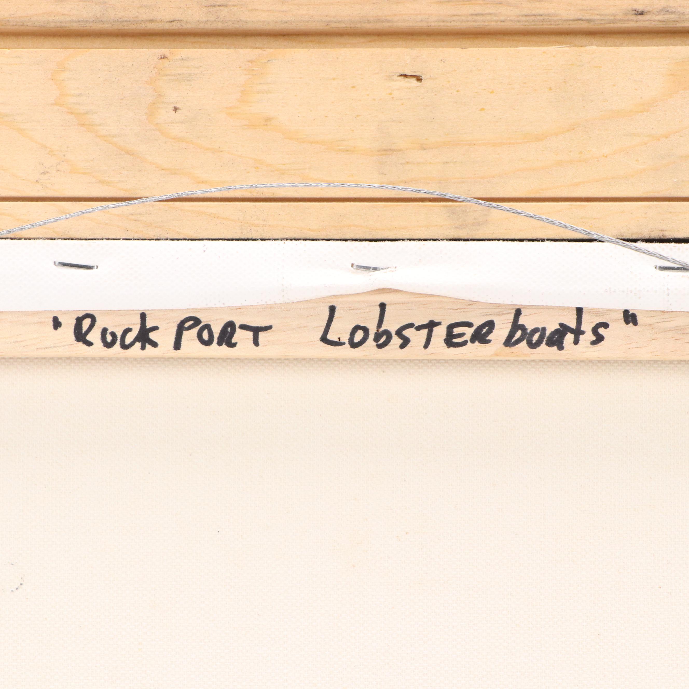 Ian Bruce Coastal Oil Painting "Rockport Lobster Boats"