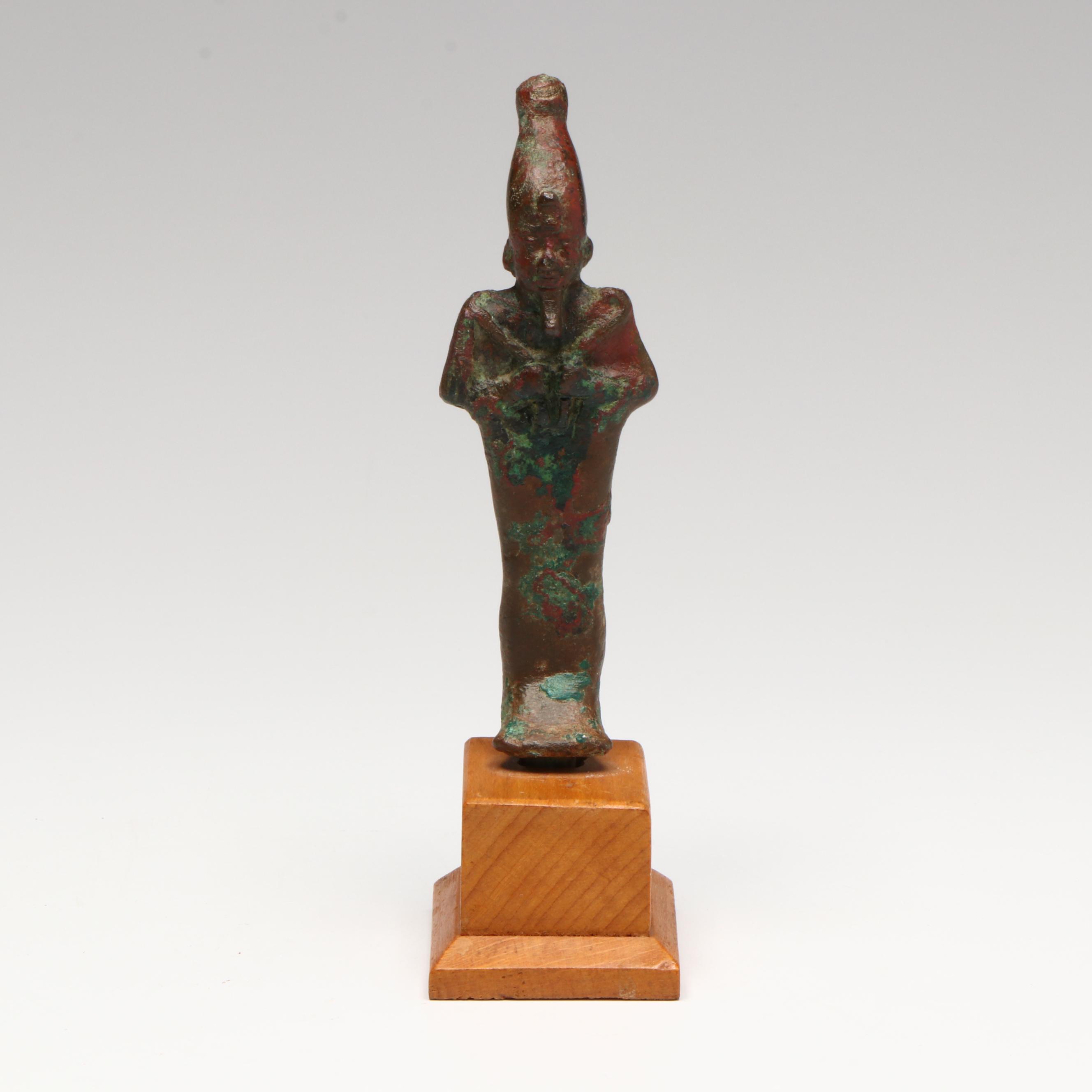 Ancient Egyptian Bronze Standing Osiris, Circa 700–30 BCE